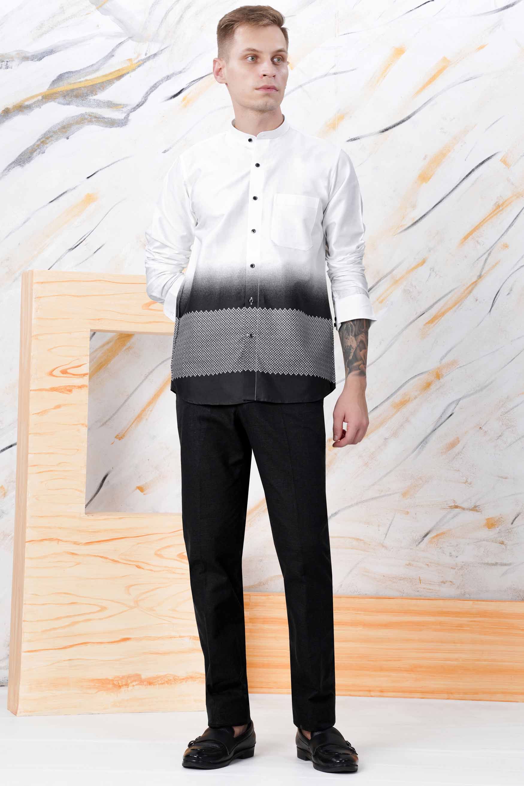 Bright White and Black Printed Subtle Sheen Super Soft Premium Cotton Shirt 11621-M-BLK-38, 11621-M-BLK-H-38, 11621-M-BLK-39, 11621-M-BLK-H-39, 11621-M-BLK-40, 11621-M-BLK-H-40, 11621-M-BLK-42, 11621-M-BLK-H-42, 11621-M-BLK-44, 11621-M-BLK-H-44, 11621-M-BLK-46, 11621-M-BLK-H-46, 11621-M-BLK-48, 11621-M-BLK-H-48, 11621-M-BLK-50, 11621-M-BLK-H-50, 11621-M-BLK-52, 11621-M-BLK-H-52