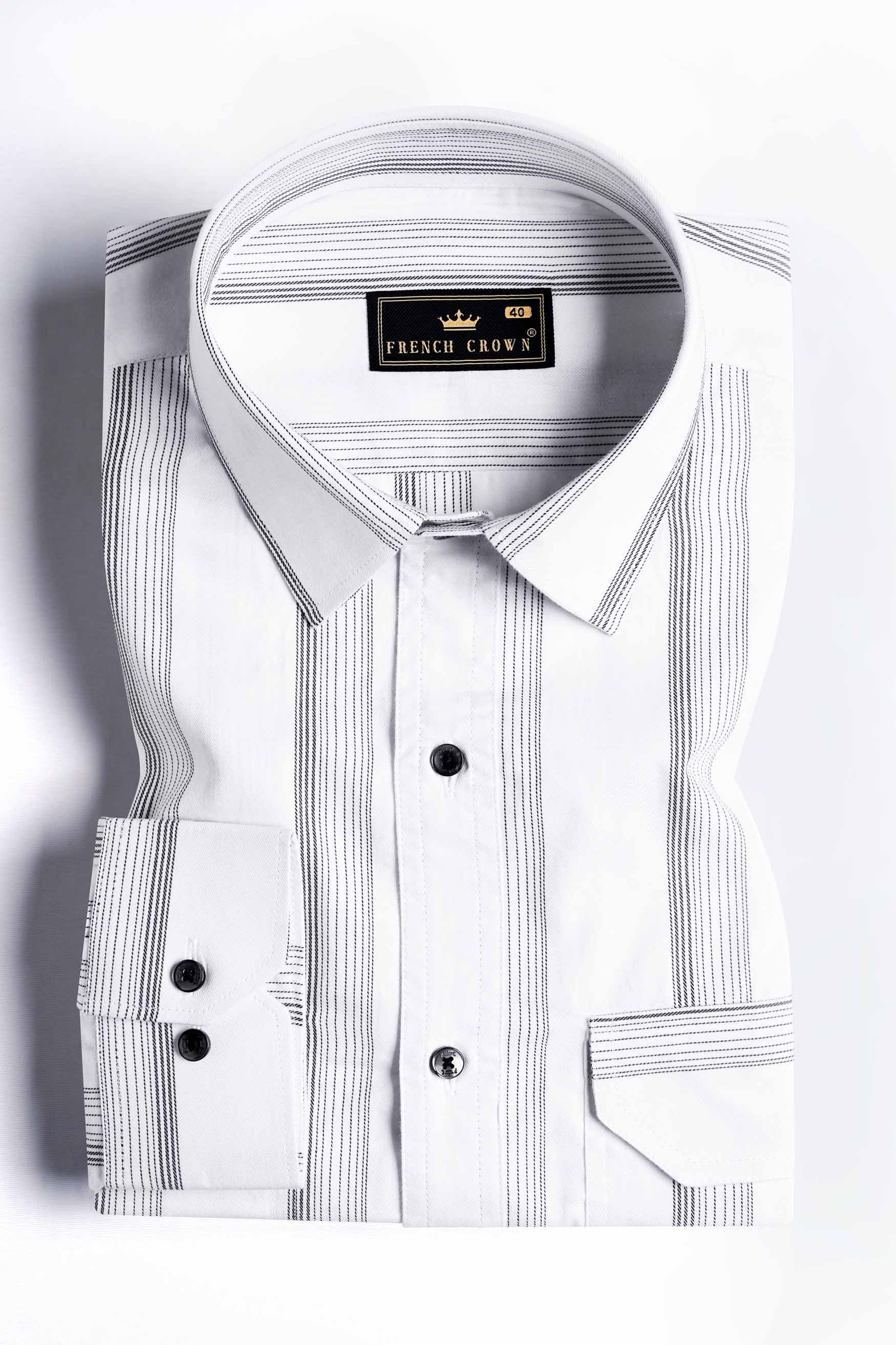 Bright White and Black Striped Dobby Textured Premium Giza Cotton Designer Shirt 11622-BLK-OS-P571-38, 11622-BLK-OS-P571-H-38, 11622-BLK-OS-P571-39, 11622-BLK-OS-P571-H-39, 11622-BLK-OS-P571-40, 11622-BLK-OS-P571-H-40, 11622-BLK-OS-P571-42, 11622-BLK-OS-P571-H-42, 11622-BLK-OS-P571-44, 11622-BLK-OS-P571-H-44, 11622-BLK-OS-P571-46, 11622-BLK-OS-P571-H-46, 11622-BLK-OS-P571-48, 11622-BLK-OS-P571-H-48, 11622-BLK-OS-P571-50, 11622-BLK-OS-P571-H-50, 11622-BLK-OS-P571-52, 11622-BLK-OS-P571-H-52