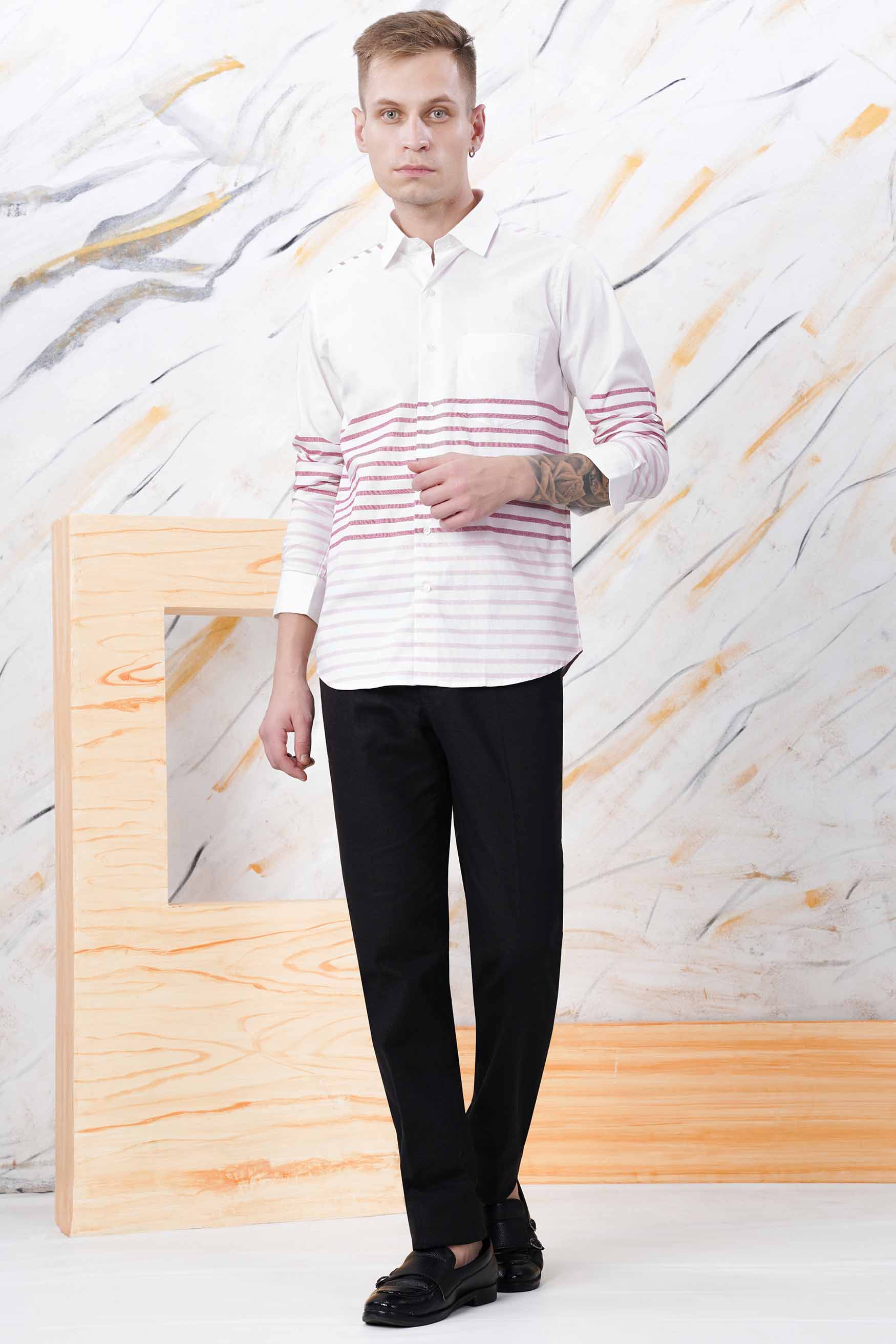 Bright White with Bashful Pink Striped Royal Oxford Shirt 11624-WCC-38, 11624-WCC-H-38, 11624-WCC-39, 11624-WCC-H-39, 11624-WCC-40, 11624-WCC-H-40, 11624-WCC-42, 11624-WCC-H-42, 11624-WCC-44, 11624-WCC-H-44, 11624-WCC-46, 11624-WCC-H-46, 11624-WCC-48, 11624-WCC-H-48, 11624-WCC-50, 11624-WCC-H-50, 11624-WCC-52, 11624-WCC-H-52