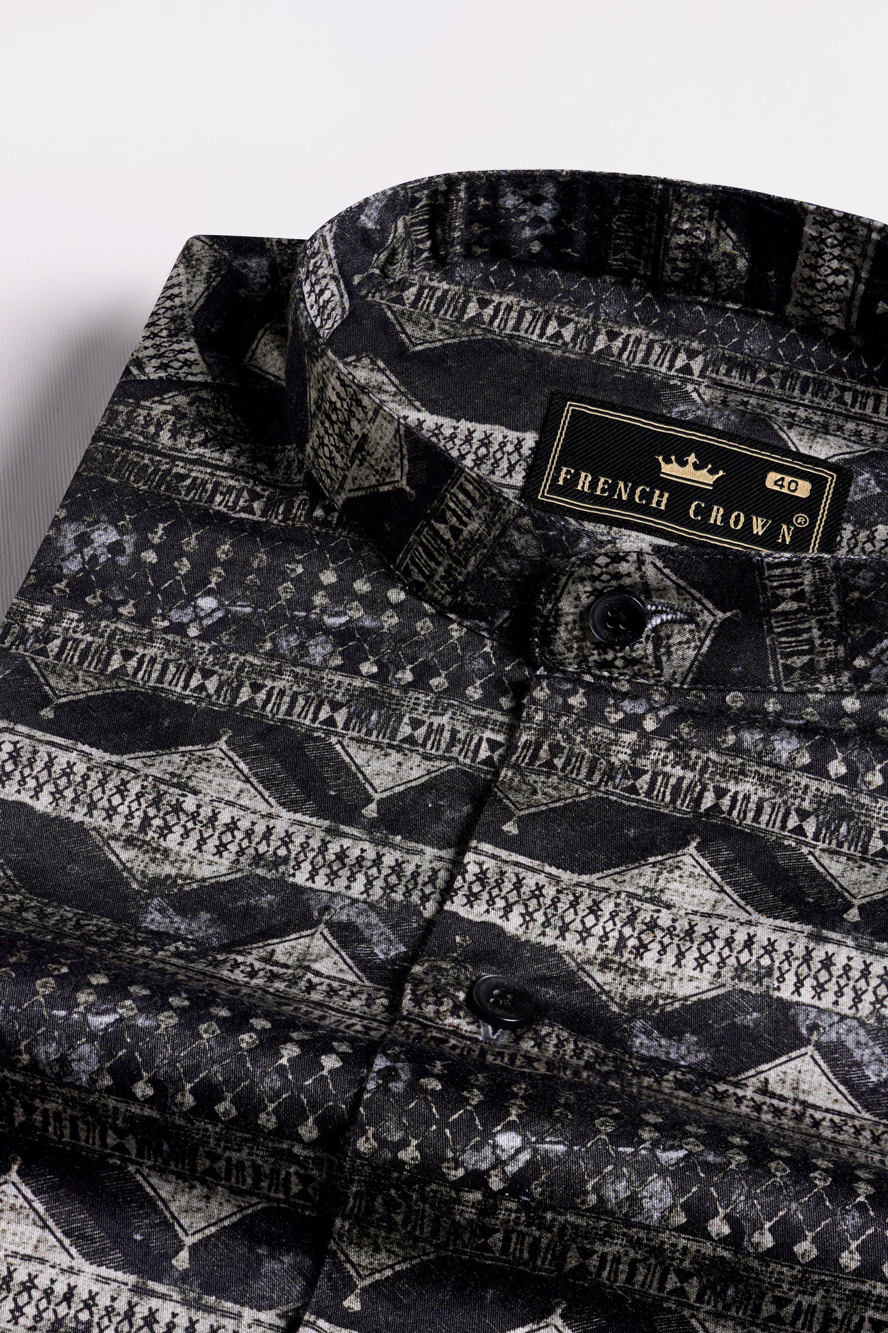 Malta Brown and Onyx Black Tribal Printed Subtle Sheen Super Soft Premium Cotton Shirt 11667-M-BLK-38, 11667-M-BLK-H-38, 11667-M-BLK-39, 11667-M-BLK-H-39, 11667-M-BLK-40, 11667-M-BLK-H-40, 11667-M-BLK-42, 11667-M-BLK-H-42, 11667-M-BLK-44, 11667-M-BLK-H-44, 11667-M-BLK-46, 11667-M-BLK-H-46, 11667-M-BLK-48, 11667-M-BLK-H-48, 11667-M-BLK-50, 11667-M-BLK-H-50, 11667-M-BLK-52, 11667-M-BLK-H-52