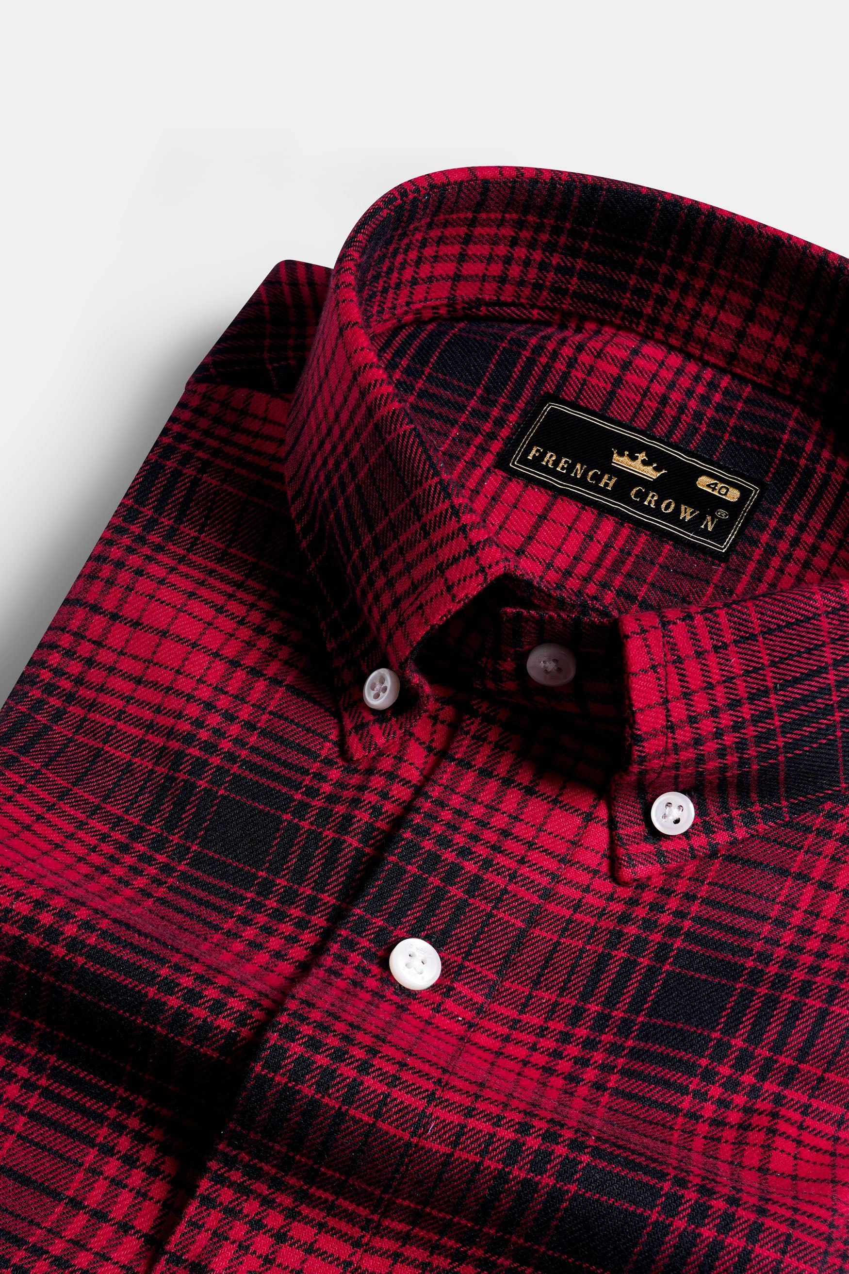 Crimson Red and Black Checkered Flannel Button Down Shirt 11681-BD-38, 11681-BD-H-38, 11681-BD-39, 11681-BD-H-39, 11681-BD-40, 11681-BD-H-40, 11681-BD-42, 11681-BD-H-42, 11681-BD-44, 11681-BD-H-44, 11681-BD-46, 11681-BD-H-46, 11681-BD-48, 11681-BD-H-48, 11681-BD-50, 11681-BD-H-50, 11681-BD-52, 11681-BD-H-52