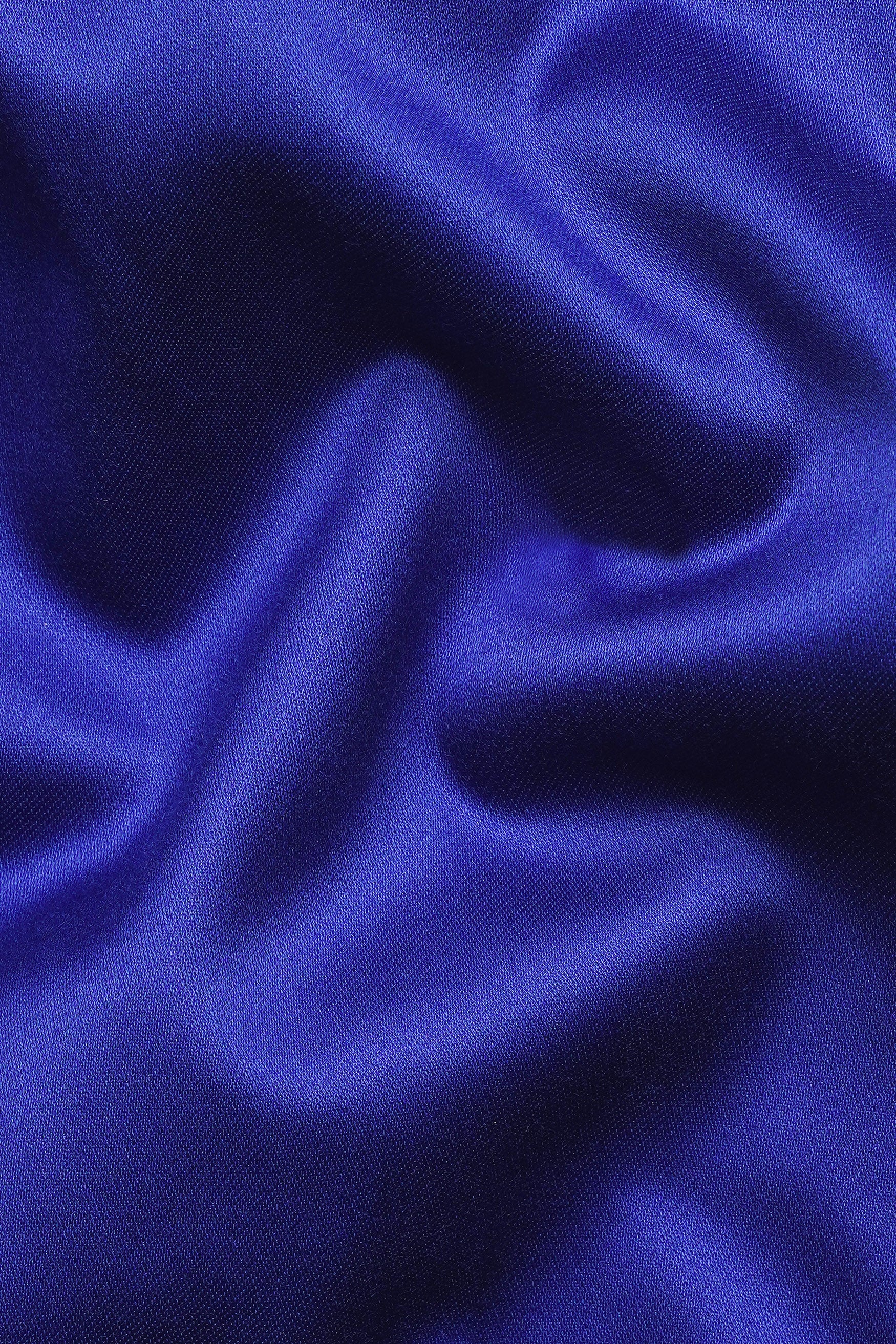 Lapis Blue Subtle Sheen Super Soft Premium Cotton Button Down Shirt