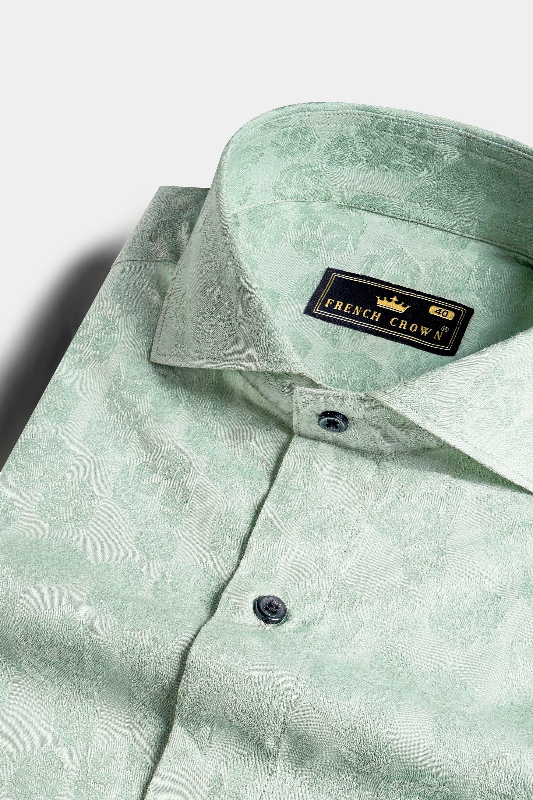 Surf Green Jacquard Textured Premium Giza Cotton Shirt 11739-CA-BLK-38, 11739-CA-BLK-H-38, 11739-CA-BLK-39, 11739-CA-BLK-H-39, 11739-CA-BLK-40, 11739-CA-BLK-H-40, 11739-CA-BLK-42, 11739-CA-BLK-H-42, 11739-CA-BLK-44, 11739-CA-BLK-H-44, 11739-CA-BLK-46, 11739-CA-BLK-H-46, 11739-CA-BLK-48, 11739-CA-BLK-H-48, 11739-CA-BLK-50, 11739-CA-BLK-H-50, 11739-CA-BLK-52, 11739-CA-BLK-H-52