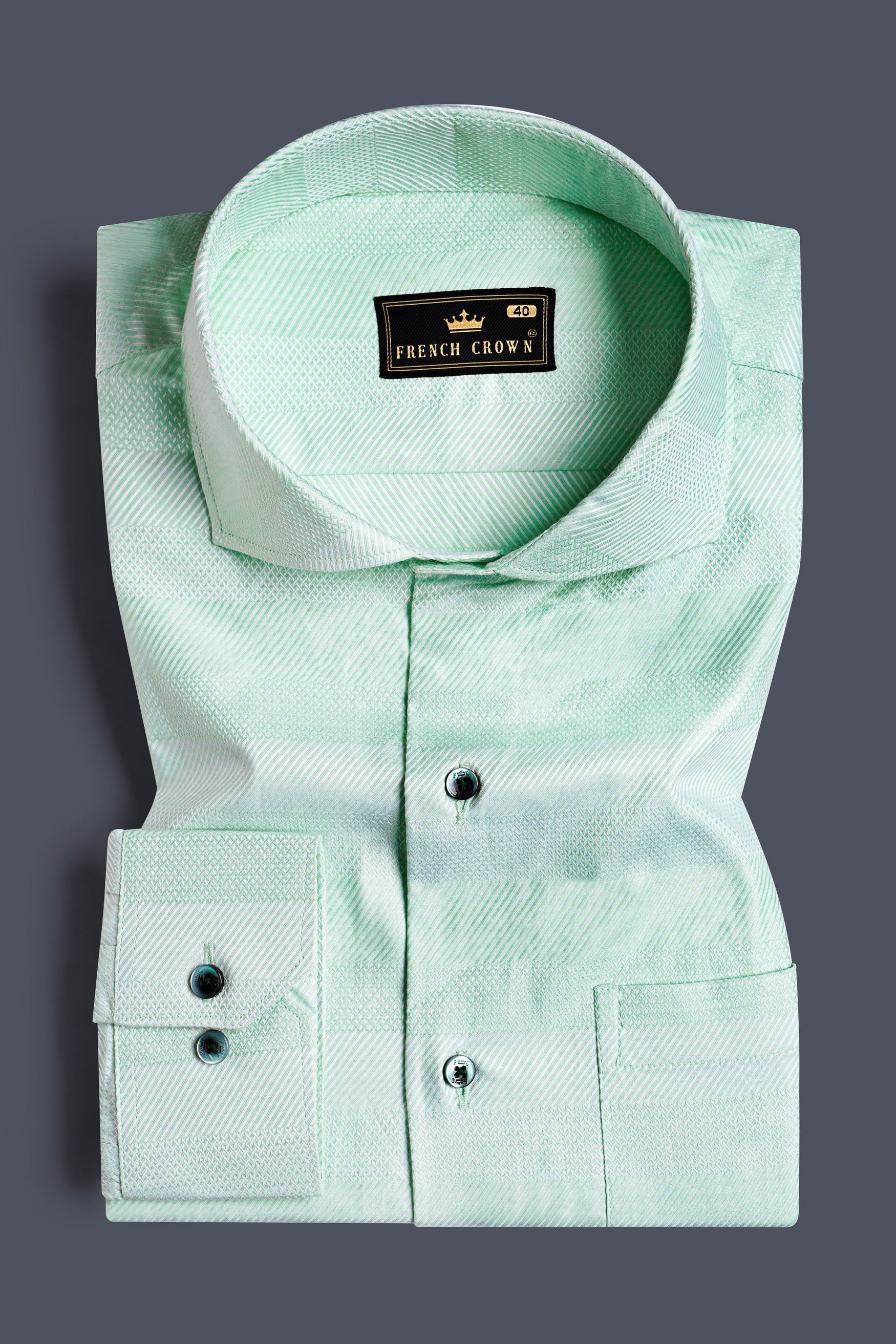 Pixie Green Dobby Textured Premium Giza Cotton Shirt 11747-CA-GR-38, 11747-CA-GR-H-38, 11747-CA-GR-39, 11747-CA-GR-H-39, 11747-CA-GR-40, 11747-CA-GR-H-40, 11747-CA-GR-42, 11747-CA-GR-H-42, 11747-CA-GR-44, 11747-CA-GR-H-44, 11747-CA-GR-46, 11747-CA-GR-H-46, 11747-CA-GR-48, 11747-CA-GR-H-48, 11747-CA-GR-50, 11747-CA-GR-H-50, 11747-CA-GR-52, 11747-CA-GR-H-52