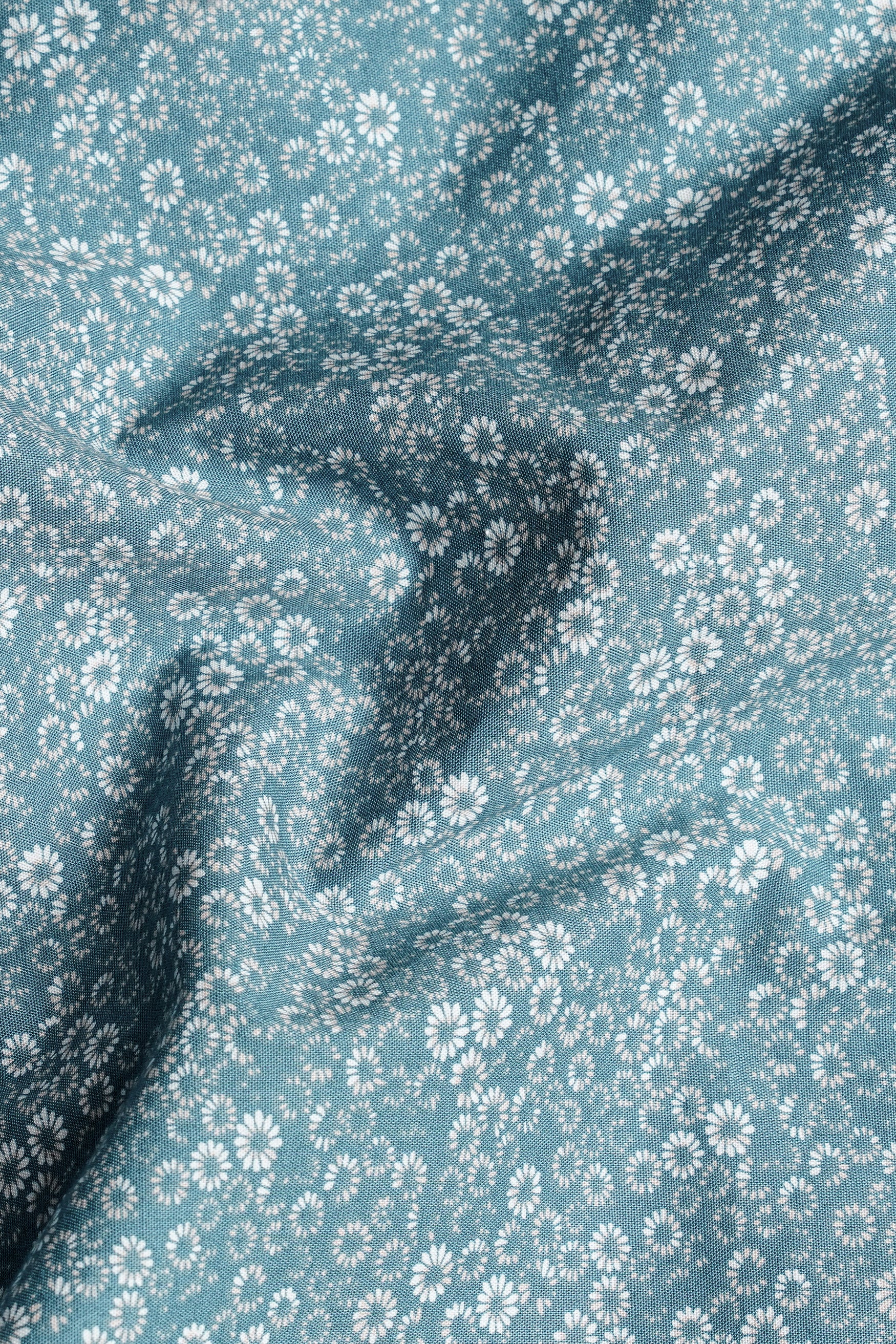 Hippie Blue and White Ditsy Printed Premium Cotton Shirt 11758-38, 11758-H-38, 11758-39, 11758-H-39, 11758-40, 11758-H-40, 11758-42, 11758-H-42, 11758-44, 11758-H-44, 11758-46, 11758-H-46, 11758-48, 11758-H-48, 11758-50, 11758-H-50, 11758-52, 11758-H-52