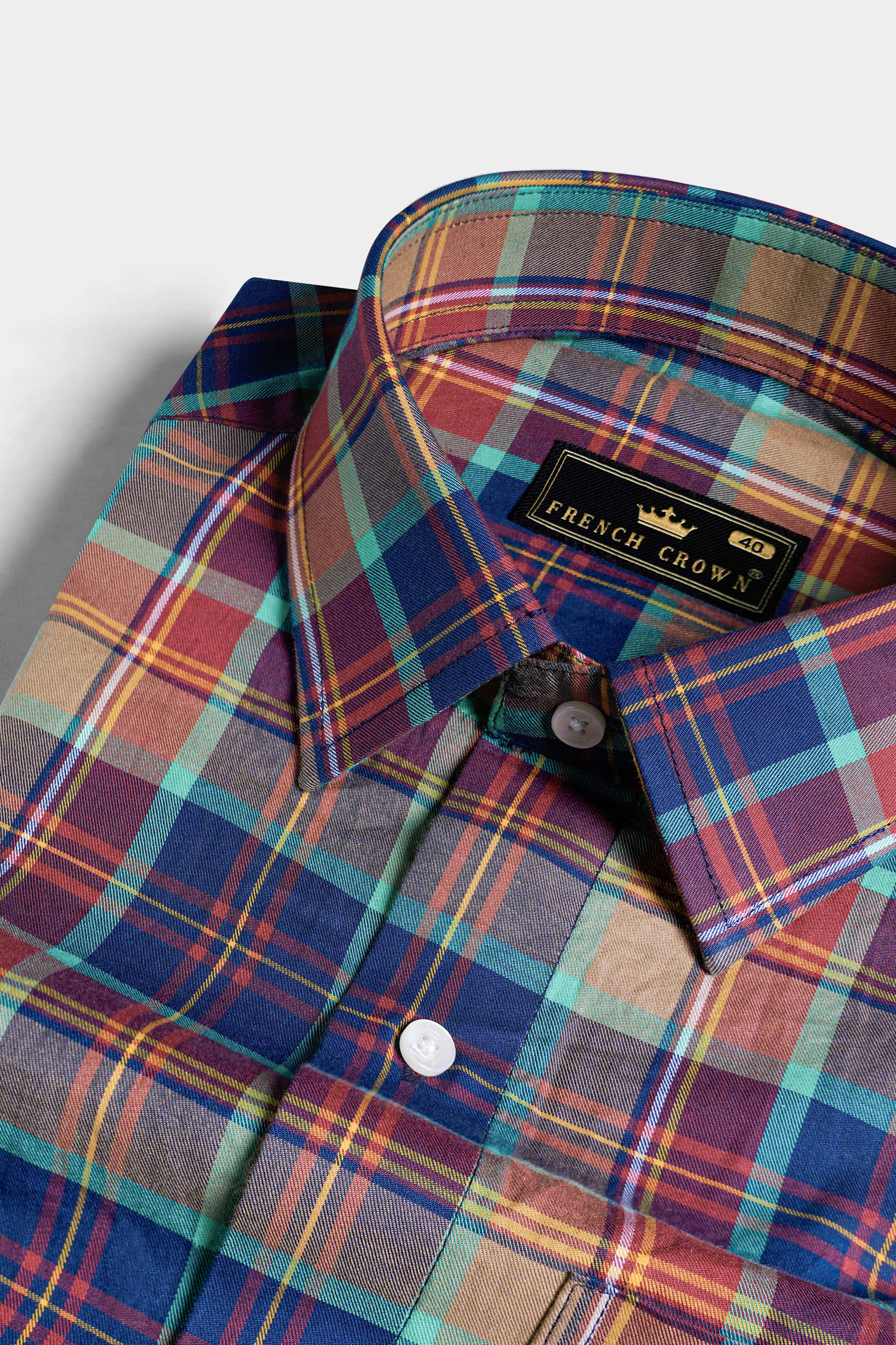 Midnight Blue and Cadillac Pink Twill Plaid Premium Cotton Shirt 11765-38, 11765-H-38, 11765-39, 11765-H-39, 11765-40, 11765-H-40, 11765-42, 11765-H-42, 11765-44, 11765-H-44, 11765-46, 11765-H-46, 11765-48, 11765-H-48, 11765-50, 11765-H-50, 11765-52, 11765-H-52