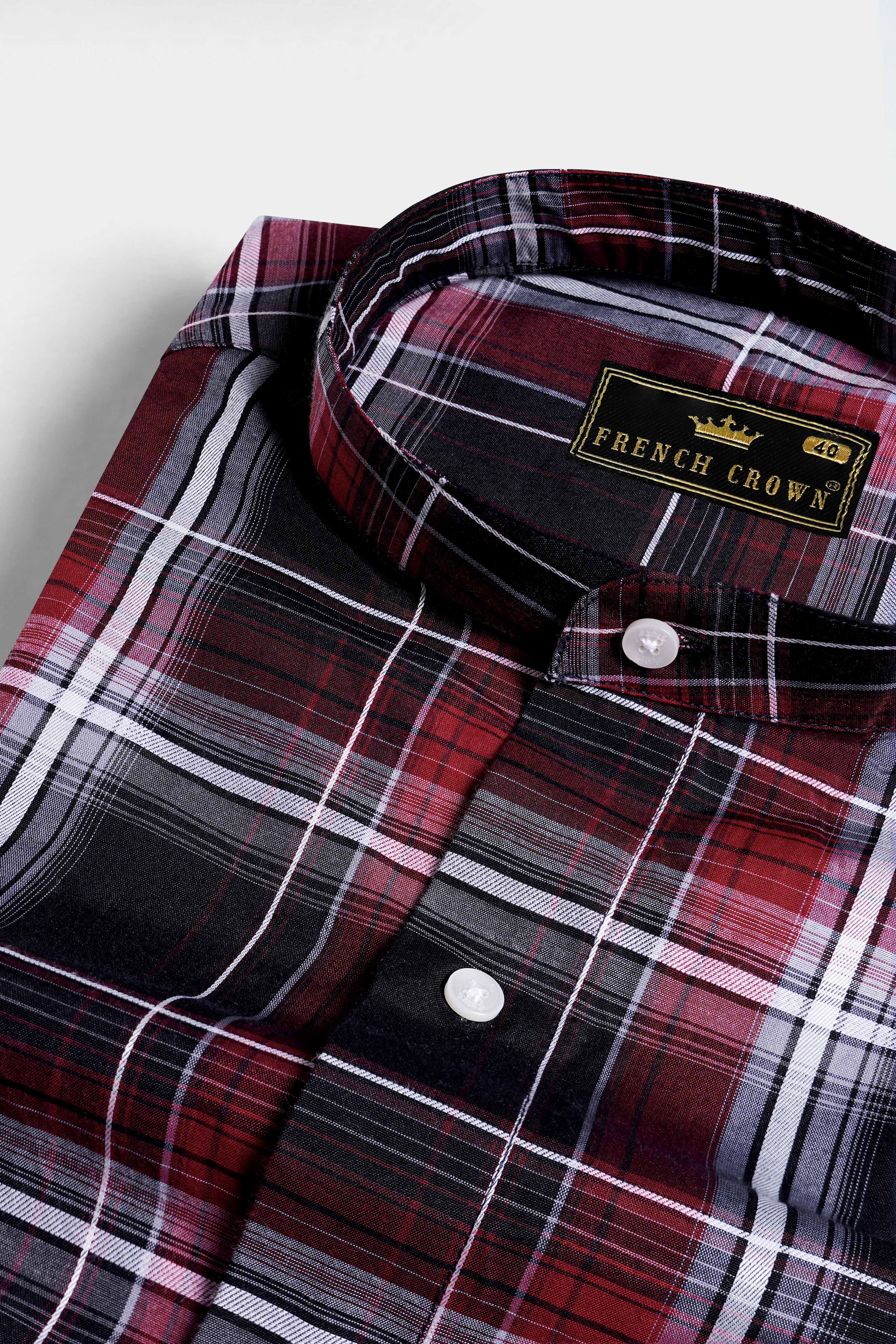 Jade Black and Paprika Red Plaid Dobby Textured Premium Giza Cotton Shirt 11766-M-38, 11766-M-H-38, 11766-M-39, 11766-M-H-39, 11766-M-40, 11766-M-H-40, 11766-M-42, 11766-M-H-42, 11766-M-44, 11766-M-H-44, 11766-M-46, 11766-M-H-46, 11766-M-48, 11766-M-H-48, 11766-M-50, 11766-M-H-50, 11766-M-52, 11766-M-H-52