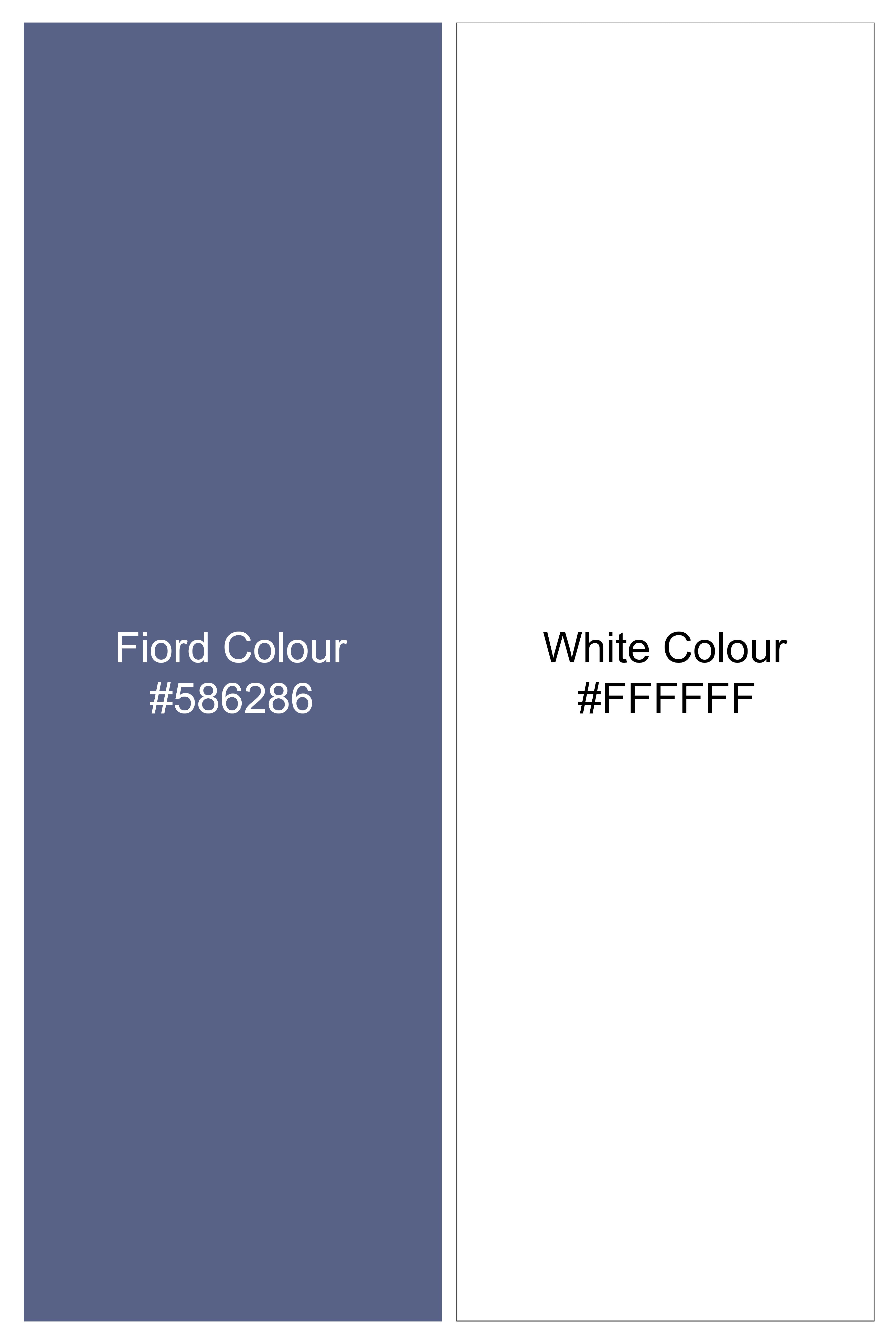 Fiord Blue and White Batik Printed Denim Shirt