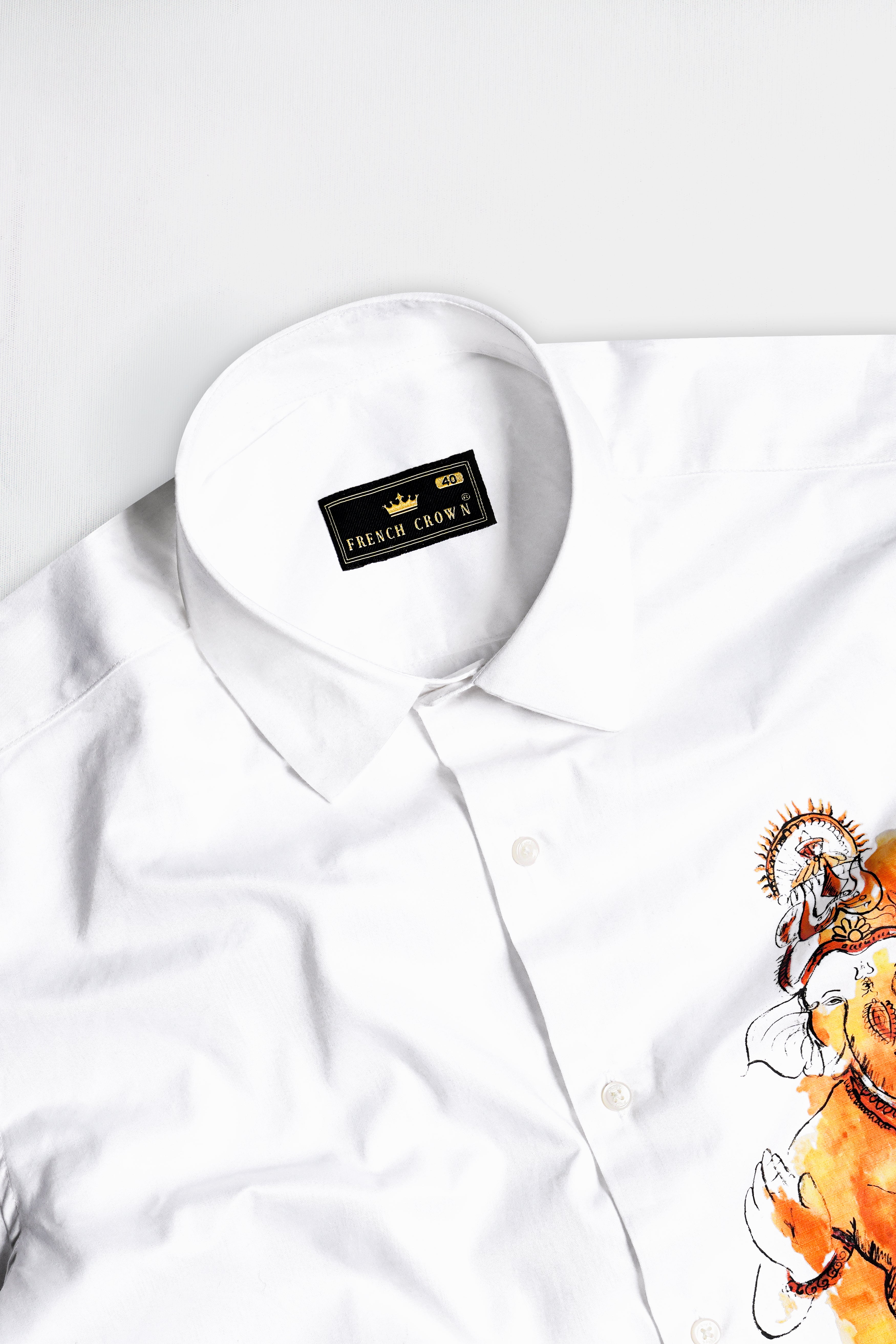 Bright White Lord Ganesha Printed Subtle Sheen Super Soft Premium Cotton Designer Shirt 11923-RPRT89-38, 11923-RPRT89-H-38, 11923-RPRT89-39, 11923-RPRT89-H-39, 11923-RPRT89-40, 11923-RPRT89-H-40, 11923-RPRT89-42, 11923-RPRT89-H-42, 11923-RPRT89-44, 11923-RPRT89-H-44, 11923-RPRT89-46, 11923-RPRT89-H-46, 11923-RPRT89-48, 11923-RPRT89-H-48, 11923-RPRT89-50, 11923-RPRT89-H-50, 11923-RPRT89-52, 11923-RPRT89-H-52