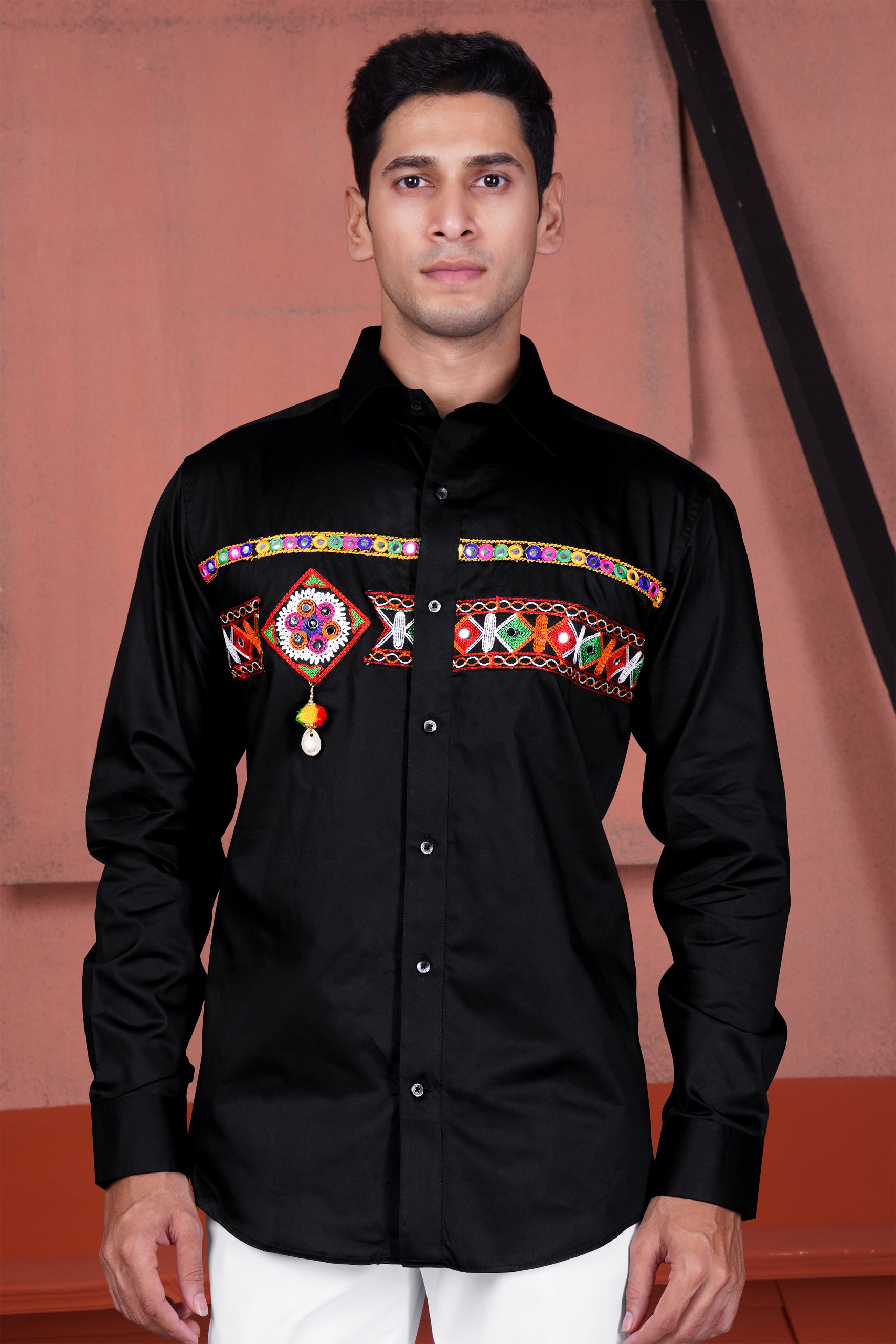 Jade Black Horizontal Multicolor Kutch Work Patches Subtle Sheen Super Soft Premium Cotton Designer Shirt 11941-BLK-E302-38, 11941-BLK-E302-H-38, 11941-BLK-E302-39, 11941-BLK-E302-H-39, 11941-BLK-E302-40, 11941-BLK-E302-H-40, 11941-BLK-E302-42, 11941-BLK-E302-H-42, 11941-BLK-E302-44, 11941-BLK-E302-H-44, 11941-BLK-E302-46, 11941-BLK-E302-H-46, 11941-BLK-E302-48, 11941-BLK-E302-H-48, 11941-BLK-E302-50, 11941-BLK-E302-H-50, 11941-BLK-E302-52, 11941-BLK-E302-H-52