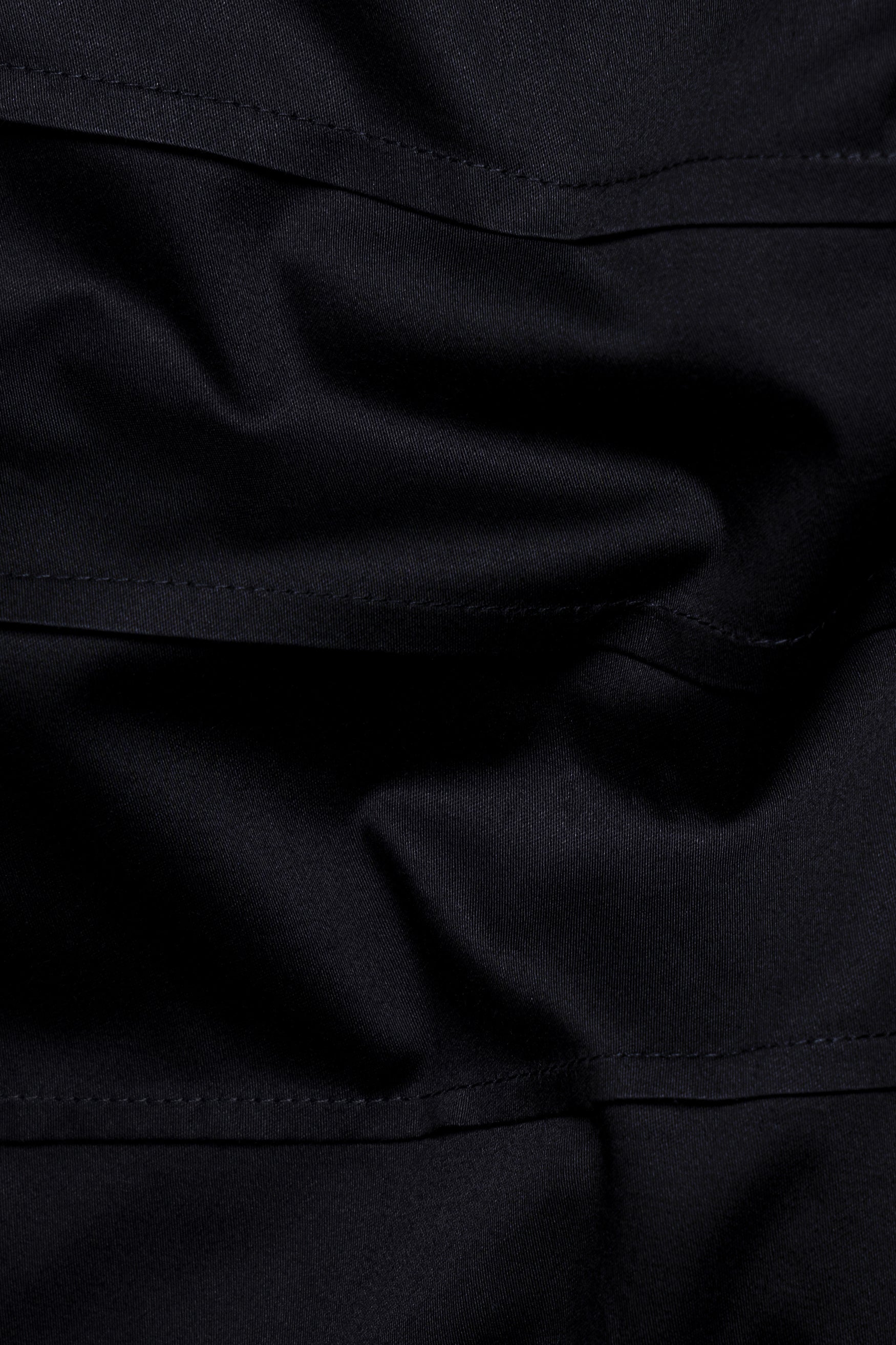 Jade Black Tucks Subtle Sheen Super Soft Premium Cotton Designer Shirt