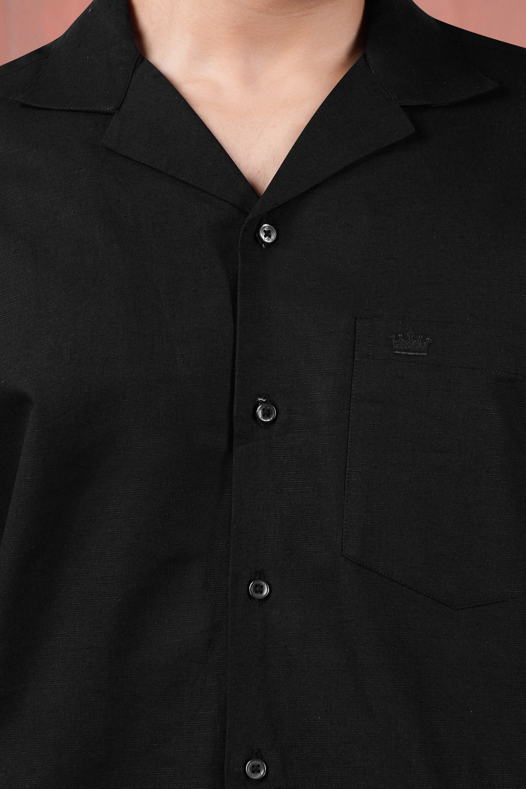 Jade Black Luxurious Linen Co-Ord Set