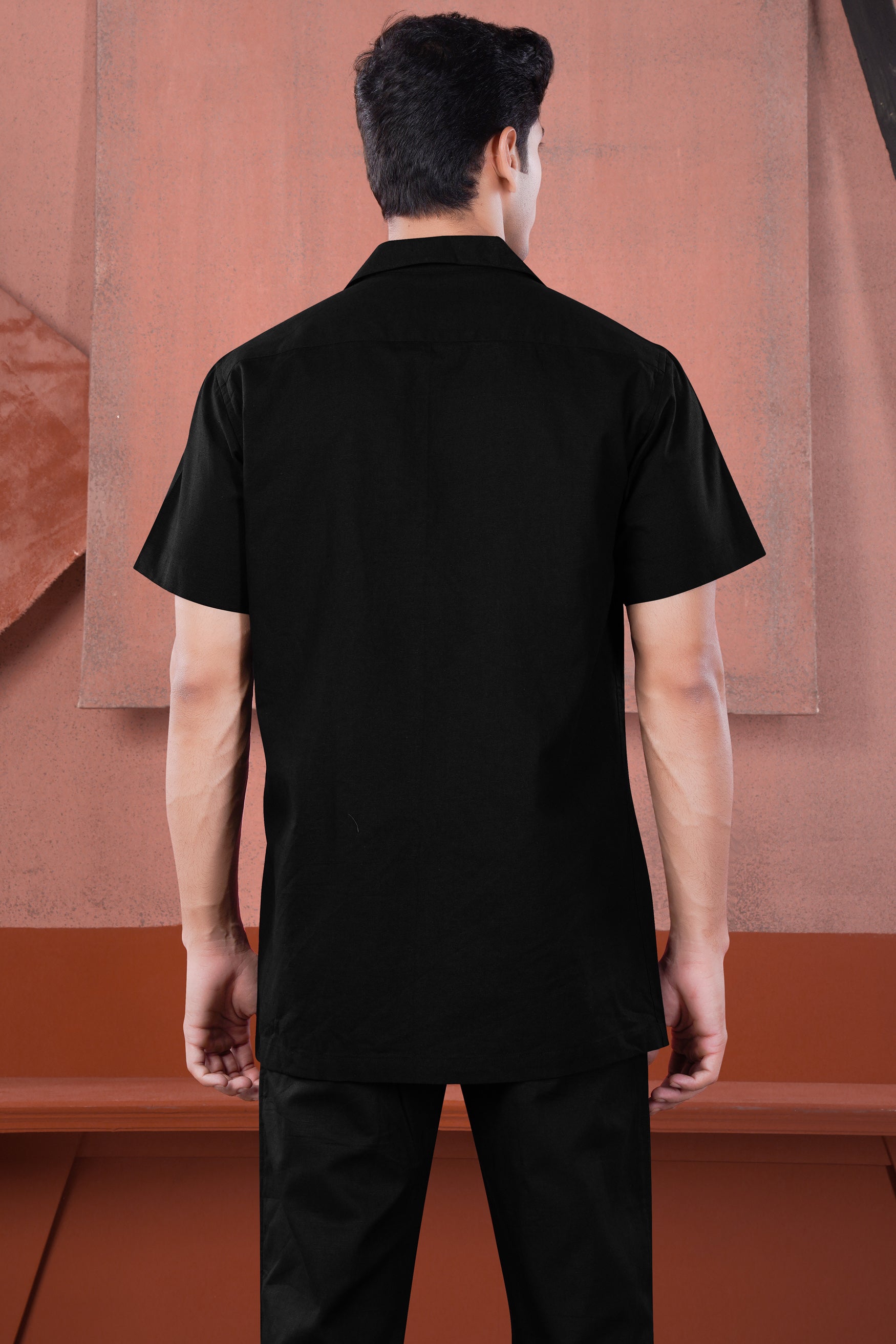 Jade Black Luxurious Linen Co-Ord Set