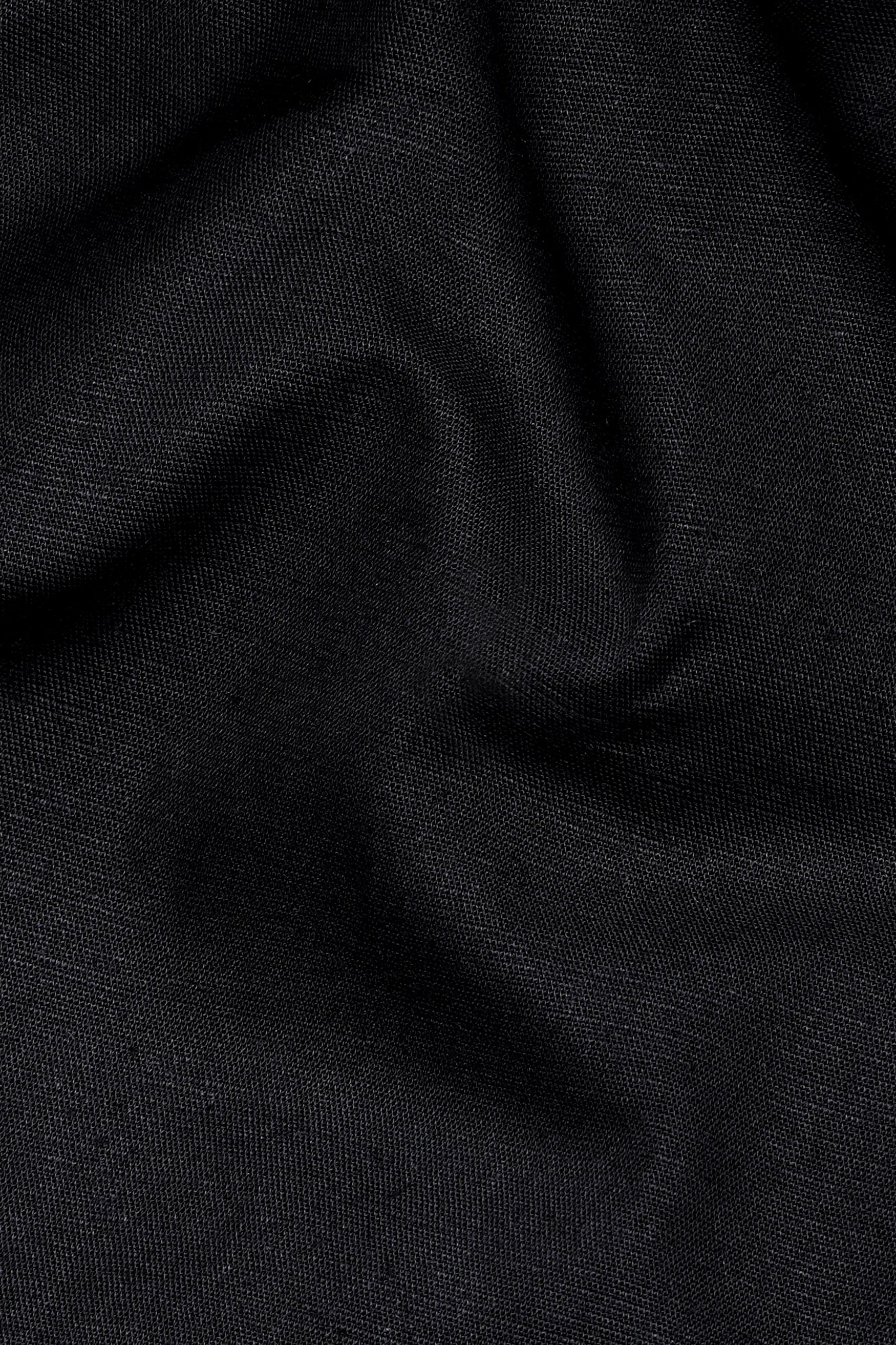 Jade Black Luxurious Linen Half Sleeved Shirt 11994-CC-SS-BLK-38, 11994-CC-SS-BLK-39, 11994-CC-SS-BLK-40, 11994-CC-SS-BLK-42, 11994-CC-SS-BLK-44, 11994-CC-SS-BLK-46, 11994-CC-SS-BLK-48, 11994-CC-SS-BLK-50, 11994-CC-SS-BLK-52