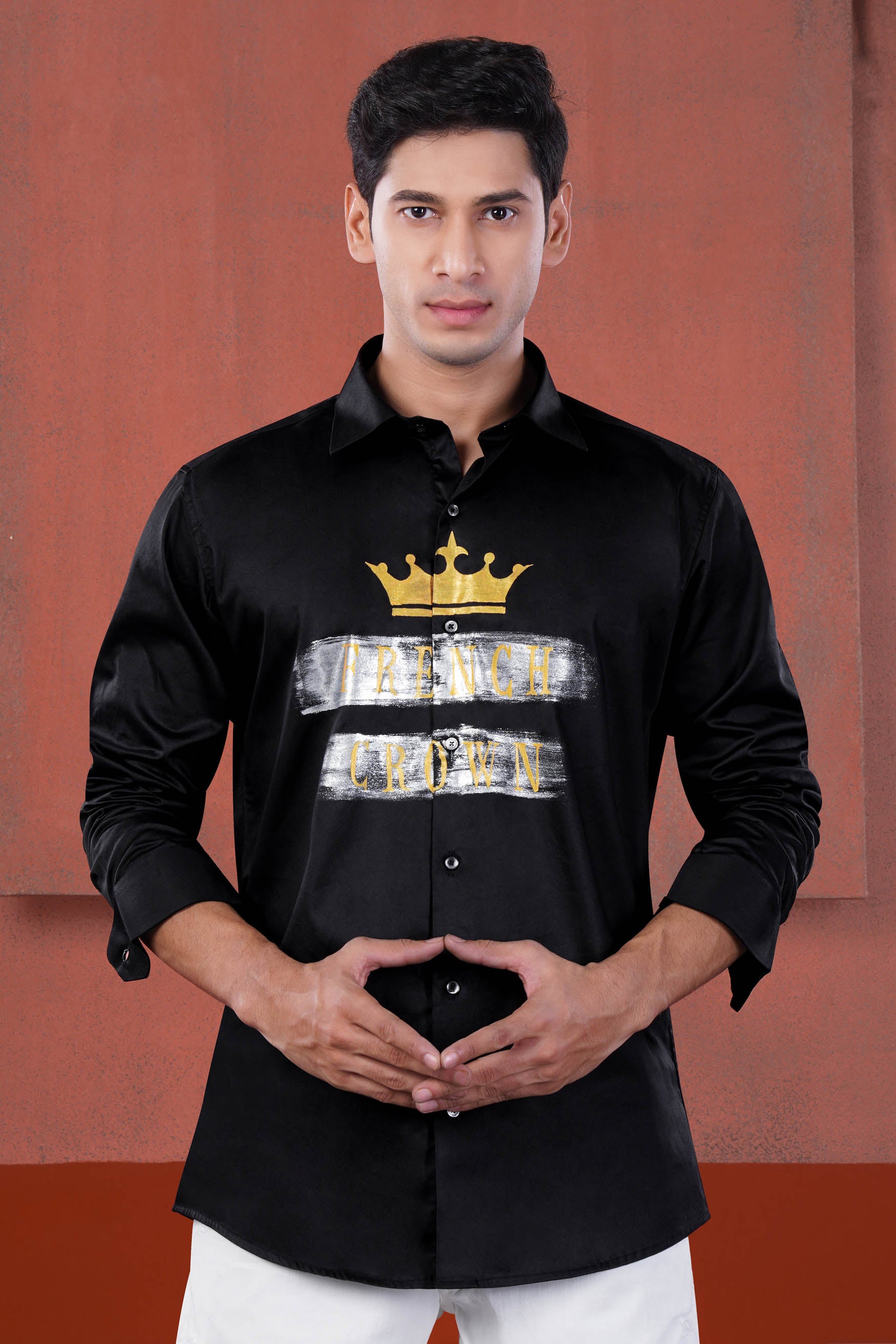 Jade Black Brand Name Hand painted Subtle Sheen Super Soft Premium Cotton Designer Shirt 12054-BLK-NP-ART-38, 12054-BLK-NP-ART-H-38, 12054-BLK-NP-ART-39, 12054-BLK-NP-ART-H-39, 12054-BLK-NP-ART-40, 12054-BLK-NP-ART-H-40, 12054-BLK-NP-ART-42, 12054-BLK-NP-ART-H-42, 12054-BLK-NP-ART-44, 12054-BLK-NP-ART-H-44, 12054-BLK-NP-ART-46, 12054-BLK-NP-ART-H-46, 12054-BLK-NP-ART-48, 12054-BLK-NP-ART-H-48, 12054-BLK-NP-ART-50, 12054-BLK-NP-ART-H-50, 12054-BLK-NP-ART-52, 12054-BLK-NP-ART-H-52