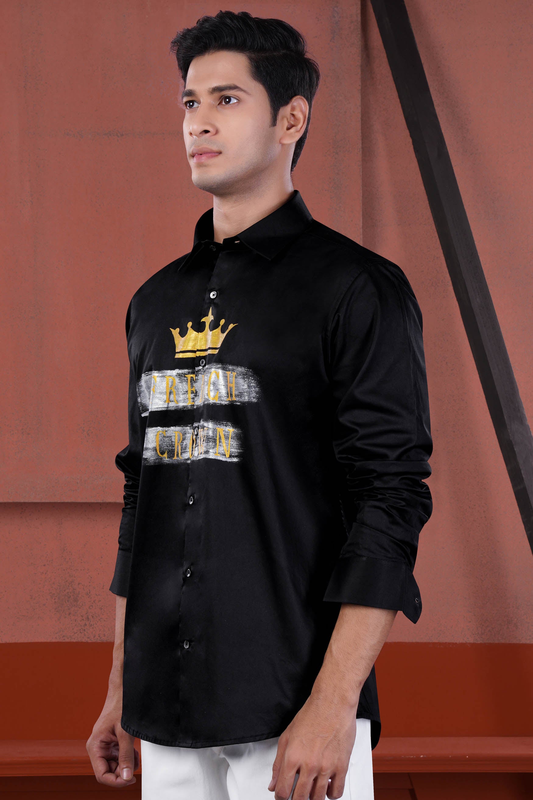 Jade Black Brand Name Hand painted Subtle Sheen Super Soft Premium Cotton Designer Shirt 12054-BLK-NP-ART-38, 12054-BLK-NP-ART-H-38, 12054-BLK-NP-ART-39, 12054-BLK-NP-ART-H-39, 12054-BLK-NP-ART-40, 12054-BLK-NP-ART-H-40, 12054-BLK-NP-ART-42, 12054-BLK-NP-ART-H-42, 12054-BLK-NP-ART-44, 12054-BLK-NP-ART-H-44, 12054-BLK-NP-ART-46, 12054-BLK-NP-ART-H-46, 12054-BLK-NP-ART-48, 12054-BLK-NP-ART-H-48, 12054-BLK-NP-ART-50, 12054-BLK-NP-ART-H-50, 12054-BLK-NP-ART-52, 12054-BLK-NP-ART-H-52