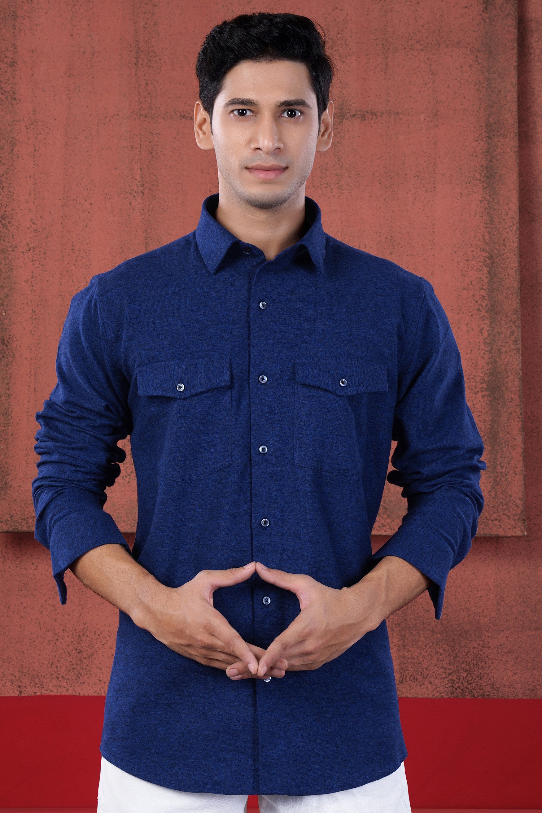 Downriver Blue Flannel Designer Overshirt/Shacket