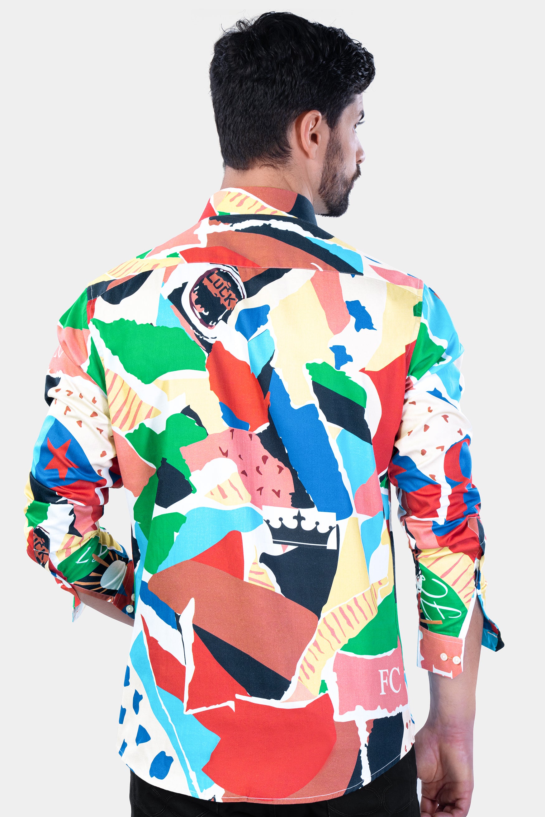 Contessa Peach with Aqua Blue and Salem Green Multicolour Abstract Printed Subtle Sheen Super Soft Premium Cotton Designer Shirt 12090-38, 12090-H-38, 12090-39, 12090-H-39, 12090-40, 12090-H-40, 12090-42, 12090-H-42, 12090-44, 12090-H-44, 12090-46, 12090-H-46, 12090-48, 12090-H-48, 12090-50, 12090-H-50, 12090-52, 12090-H-52