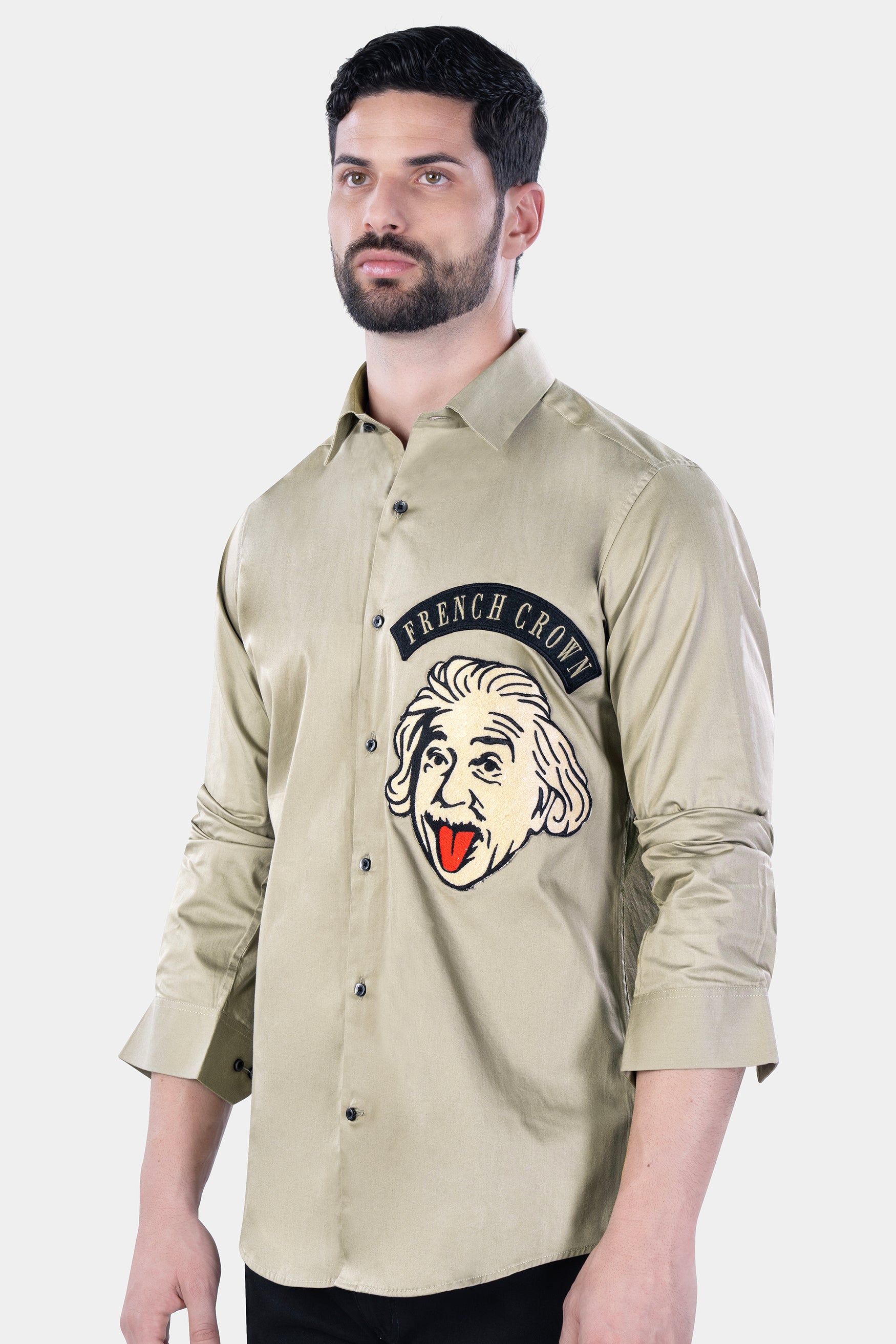 Napa Brown Brand Name with Albert Einstein Patchwork Subtle Sheen Super Soft Premium Cotton Designer Shirt 12104-BLK-E358-38, 12104-BLK-E358-H-38, 12104-BLK-E358-39, 12104-BLK-E358-H-39, 12104-BLK-E358-40, 12104-BLK-E358-H-40, 12104-BLK-E358-42, 12104-BLK-E358-H-42, 12104-BLK-E358-44, 12104-BLK-E358-H-44, 12104-BLK-E358-46, 12104-BLK-E358-H-46, 12104-BLK-E358-48, 12104-BLK-E358-H-48, 12104-BLK-E358-50, 12104-BLK-E358-H-50, 12104-BLK-E358-52, 12104-BLK-E358-H-52