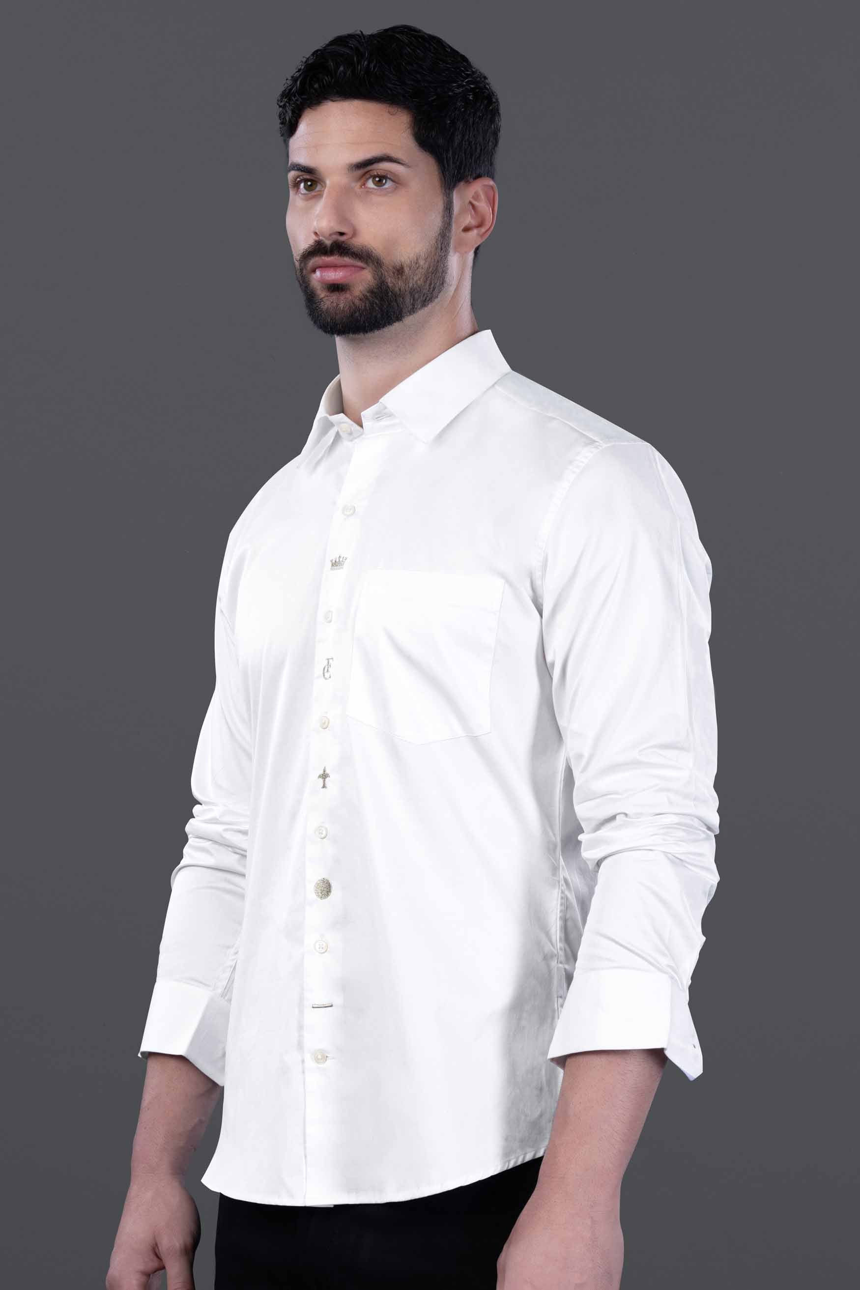 Bright White Brand Elements Embroidered Subtle Sheen Super Soft Premium Cotton Designer Shirt 12116-E366-38, 12116-E366-H-38, 12116-E366-39, 12116-E366-H-39, 12116-E366-40, 12116-E366-H-40, 12116-E366-42, 12116-E366-H-42, 12116-E366-44, 12116-E366-H-44, 12116-E366-46, 12116-E366-H-46, 12116-E366-48, 12116-E366-H-48, 12116-E366-50, 12116-E366-H-50, 12116-E366-52, 12116-E366-H-52