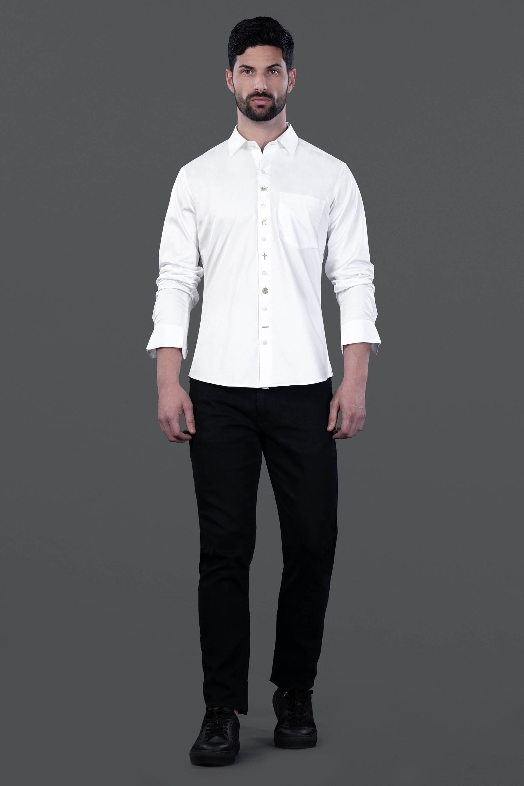 Bright White Brand Elements Embroidered Subtle Sheen Super Soft Premium Cotton Designer Shirt 12116-E366-38, 12116-E366-H-38, 12116-E366-39, 12116-E366-H-39, 12116-E366-40, 12116-E366-H-40, 12116-E366-42, 12116-E366-H-42, 12116-E366-44, 12116-E366-H-44, 12116-E366-46, 12116-E366-H-46, 12116-E366-48, 12116-E366-H-48, 12116-E366-50, 12116-E366-H-50, 12116-E366-52, 12116-E366-H-52