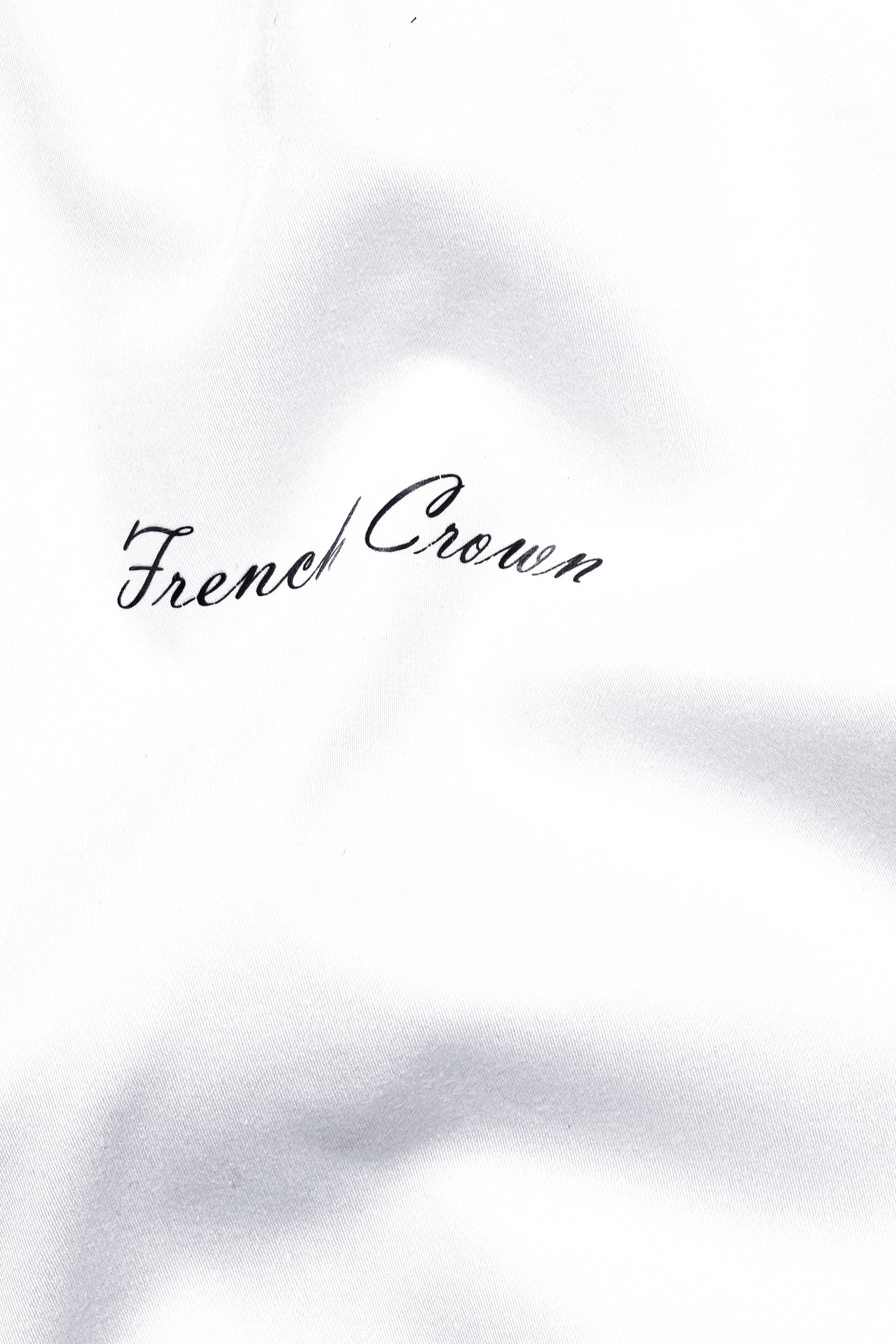 Bright White Lion Embroidered Chambray Designer Bomber Jacket