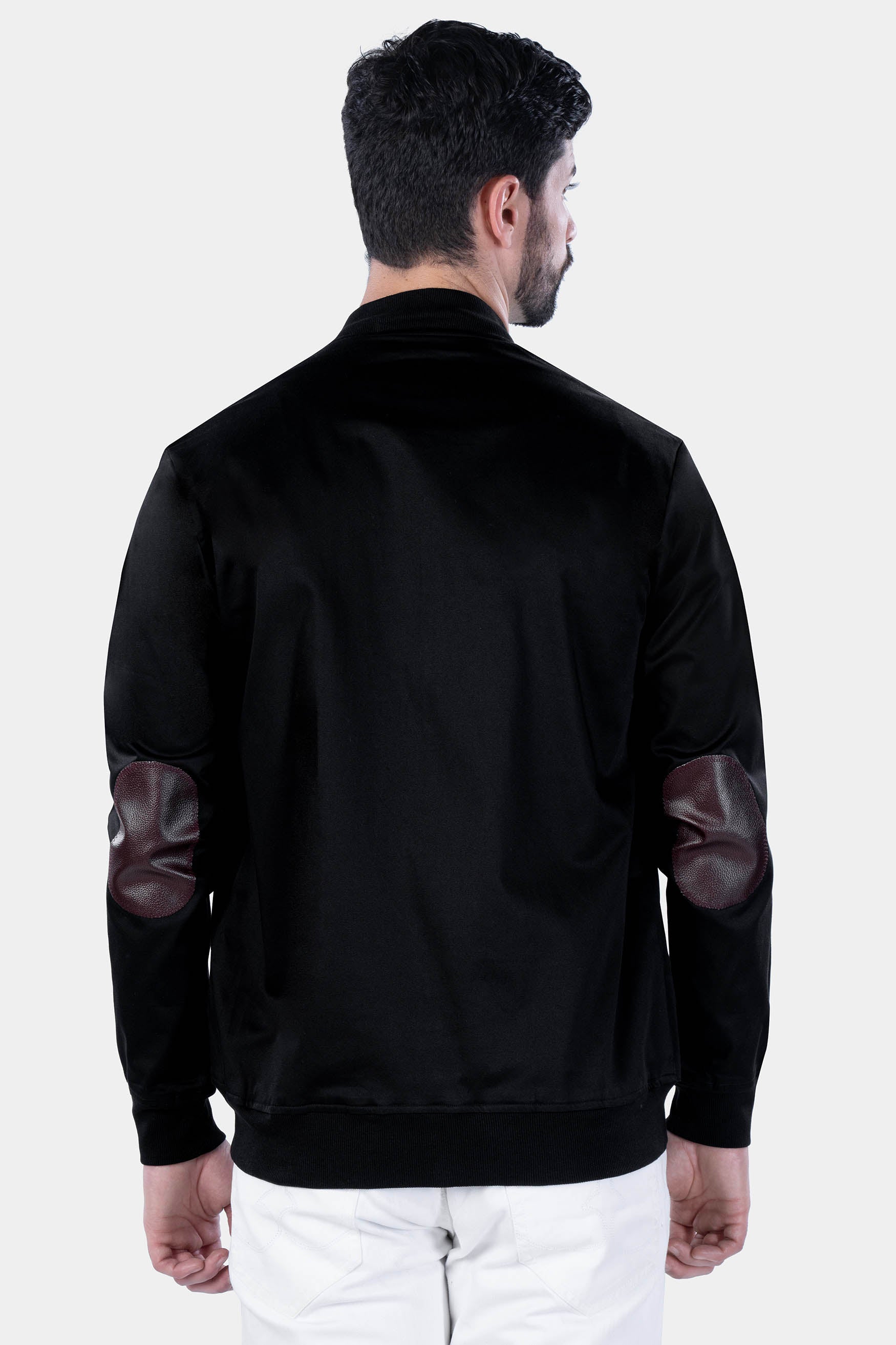 Jade Black Premium Cotton Bomber Jacket