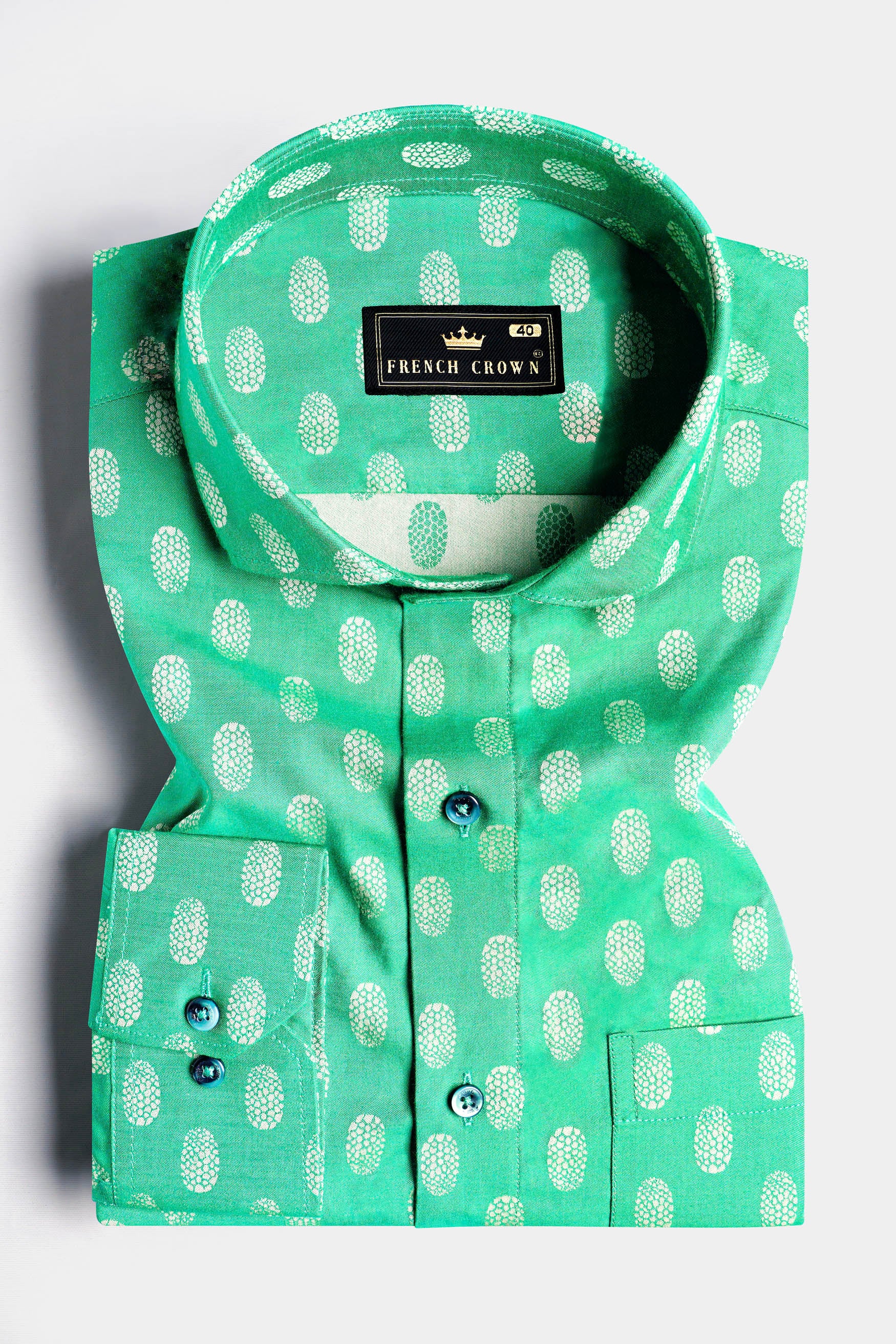 Shamrock Green Jacquard Textured Premium Giza Cotton Shirt 12131-CA-GR-38, 12131-CA-GR-H-38, 12131-CA-GR-39, 12131-CA-GR-H-39, 12131-CA-GR-40, 12131-CA-GR-H-40, 12131-CA-GR-42, 12131-CA-GR-H-42, 12131-CA-GR-44, 12131-CA-GR-H-44, 12131-CA-GR-46, 12131-CA-GR-H-46, 12131-CA-GR-48, 12131-CA-GR-H-48, 12131-CA-GR-50, 12131-CA-GR-H-50, 12131-CA-GR-52, 12131-CA-GR-H-52