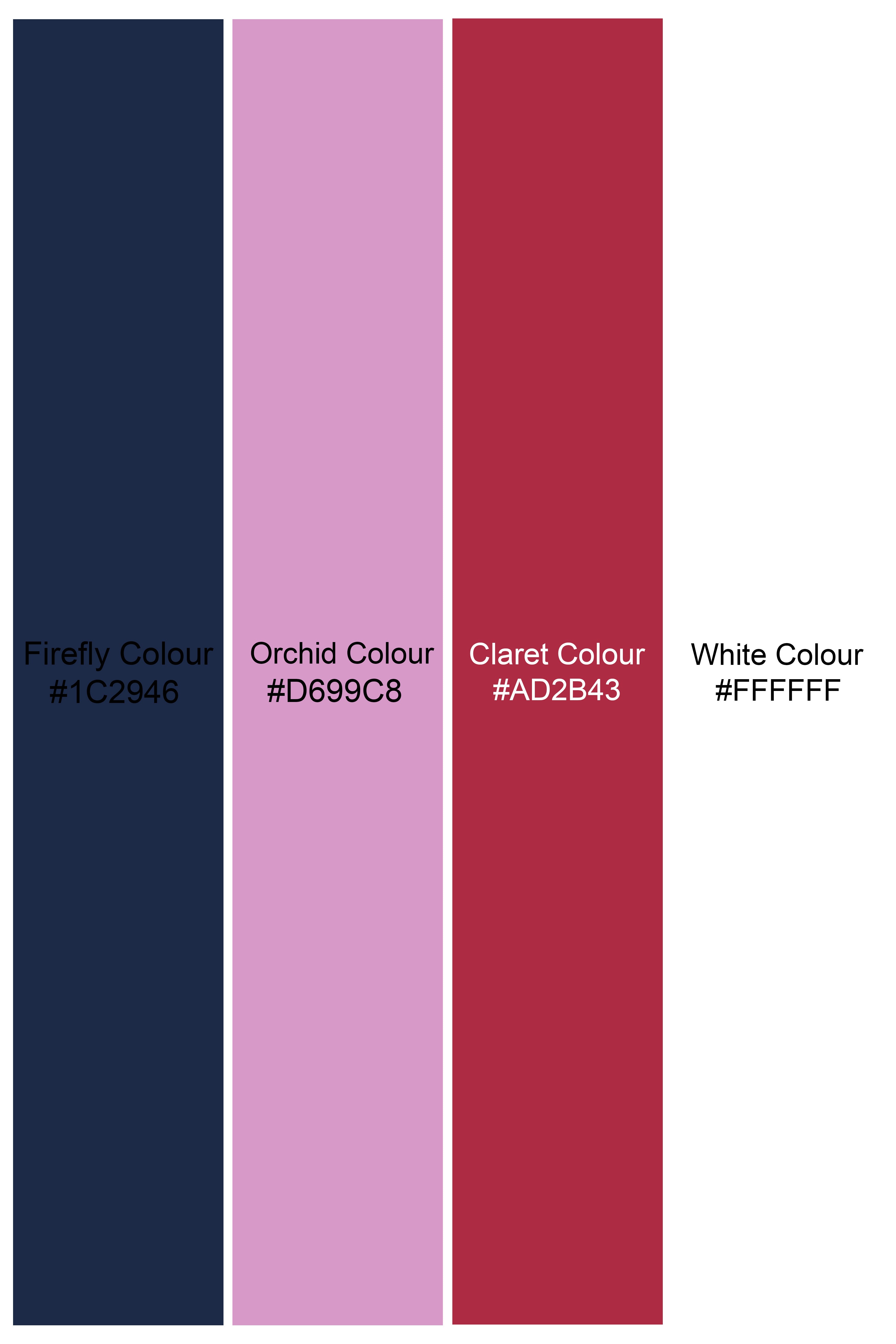 Firefly Blue Multicolour Ditsy Printed Premium Cotton Bomber Jacket