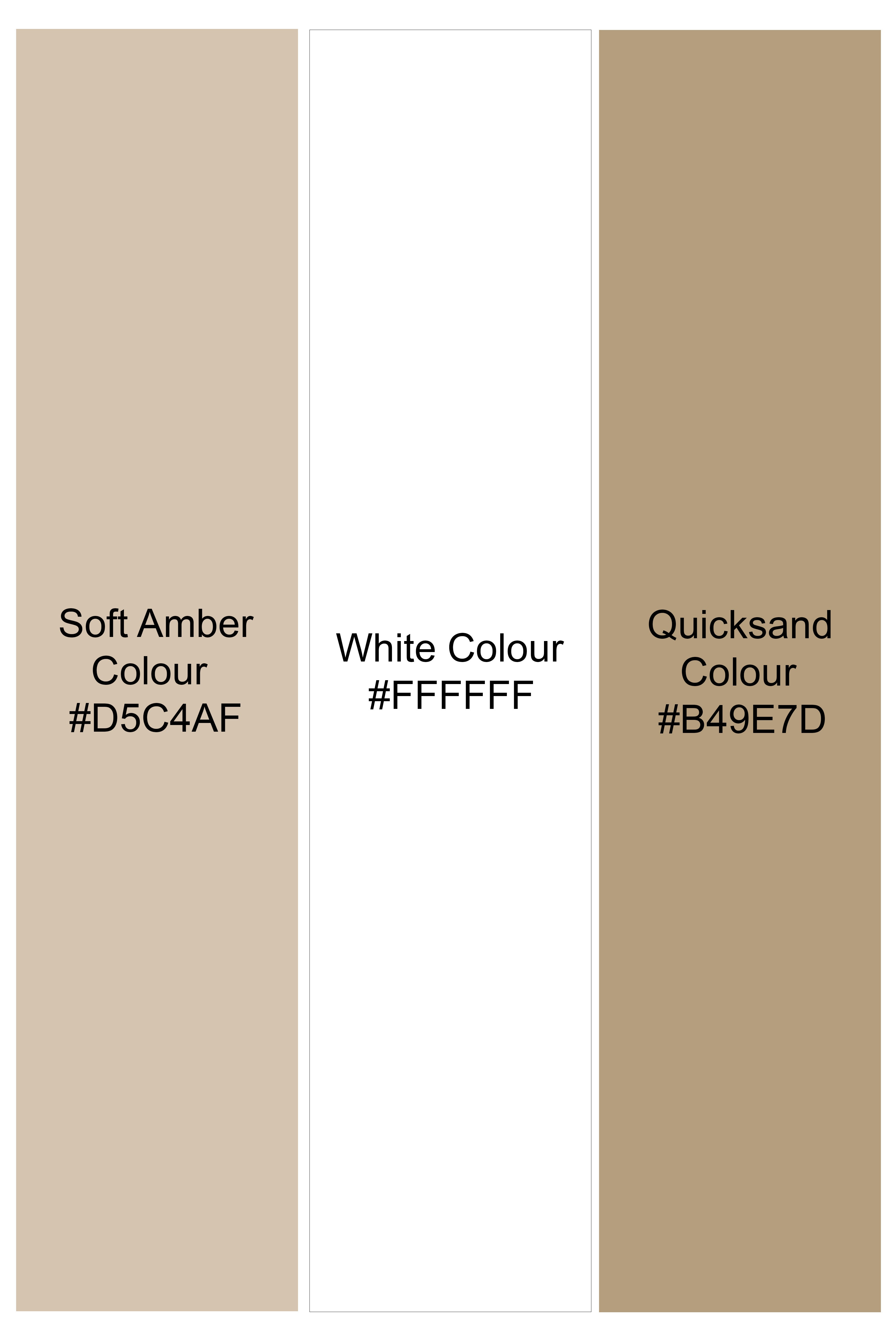 Soft Amber Beige Plaid Premium Cotton Jacket