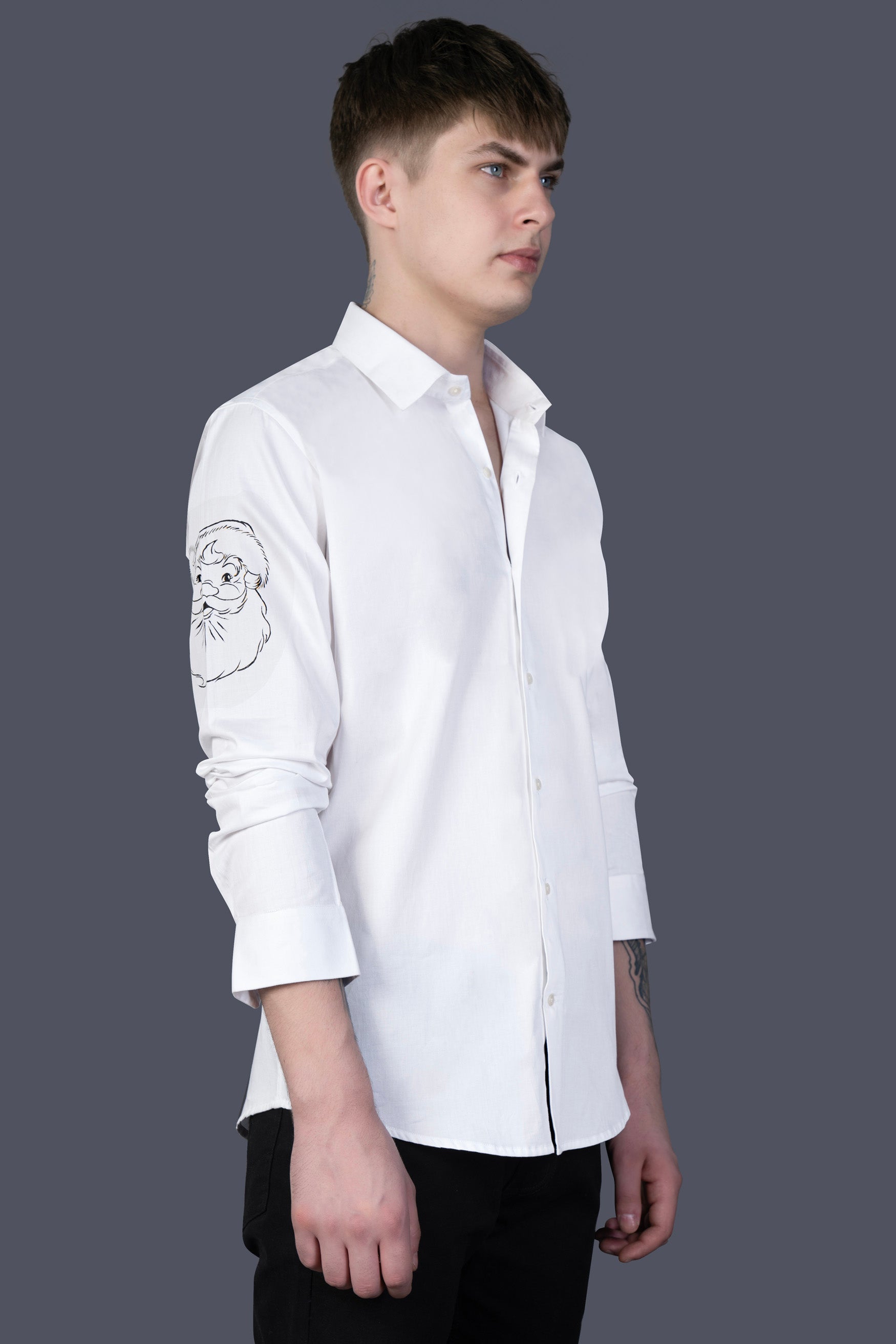 Bright White Santa Claus Hand Painted Premium Cotton Designer Shirt 12213-NP-RPRT138-38, 12213-NP-RPRT138-H-38, 12213-NP-RPRT138-39, 12213-NP-RPRT138-H-39, 12213-NP-RPRT138-40, 12213-NP-RPRT138-H-40, 12213-NP-RPRT138-42, 12213-NP-RPRT138-H-42, 12213-NP-RPRT138-44, 12213-NP-RPRT138-H-44, 12213-NP-RPRT138-46, 12213-NP-RPRT138-H-46, 12213-NP-RPRT138-48, 12213-NP-RPRT138-H-48, 12213-NP-RPRT138-50, 12213-NP-RPRT138-H-50, 12213-NP-RPRT138-52, 12213-NP-RPRT138-H-52