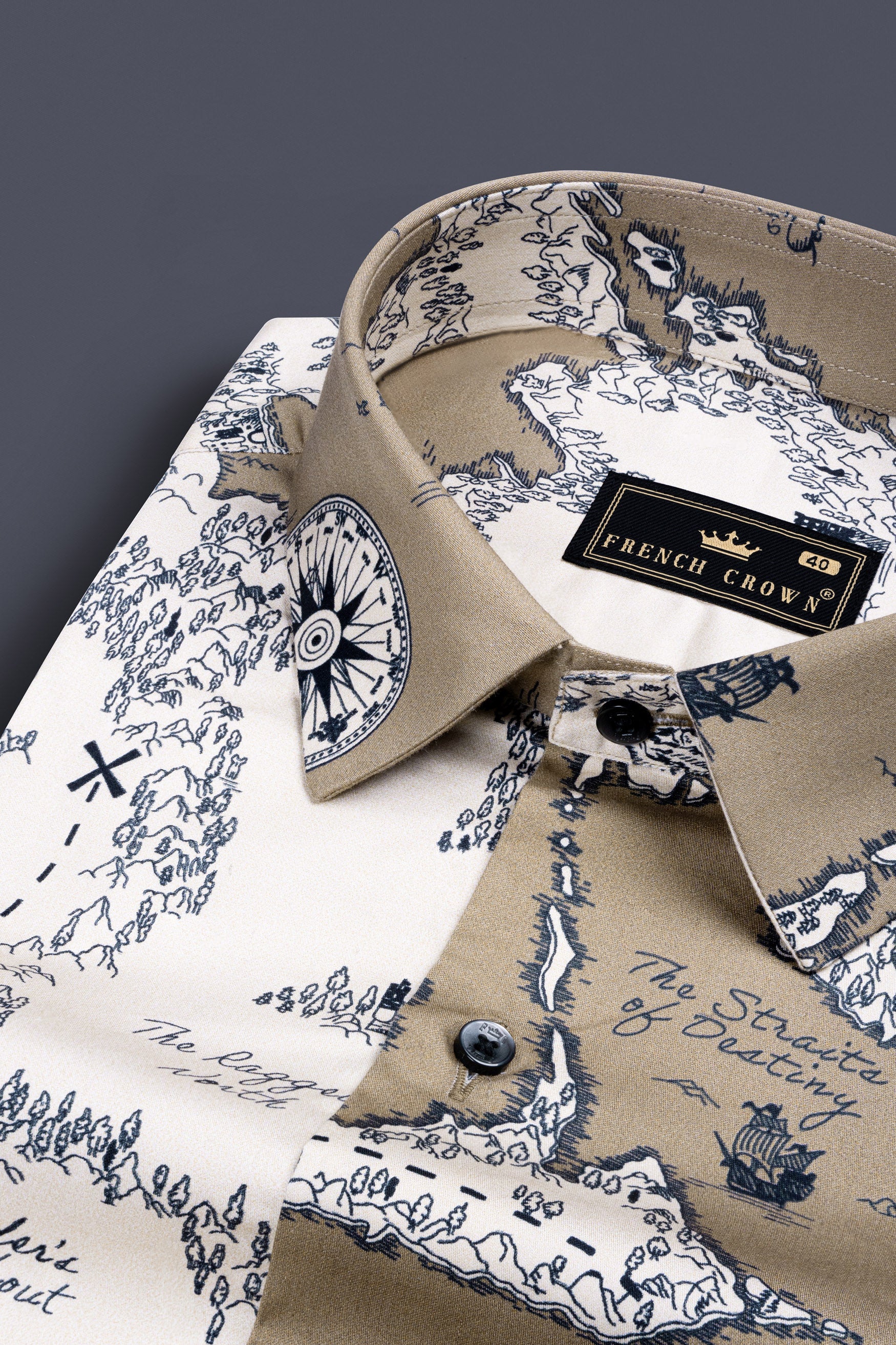Makara Brown and Pastel Beige Map Printed Subtle Sheen Super Soft Premium Cotton Designer Shirt 12254-BLK-38, 12254-BLK-H-38, 12254-BLK-39, 12254-BLK-H-39, 12254-BLK-40, 12254-BLK-H-40, 12254-BLK-42, 12254-BLK-H-42, 12254-BLK-44, 12254-BLK-H-44, 12254-BLK-46, 12254-BLK-H-46, 12254-BLK-48, 12254-BLK-H-48, 12254-BLK-50, 12254-BLK-H-50, 12254-BLK-52, 12254-BLK-H-52