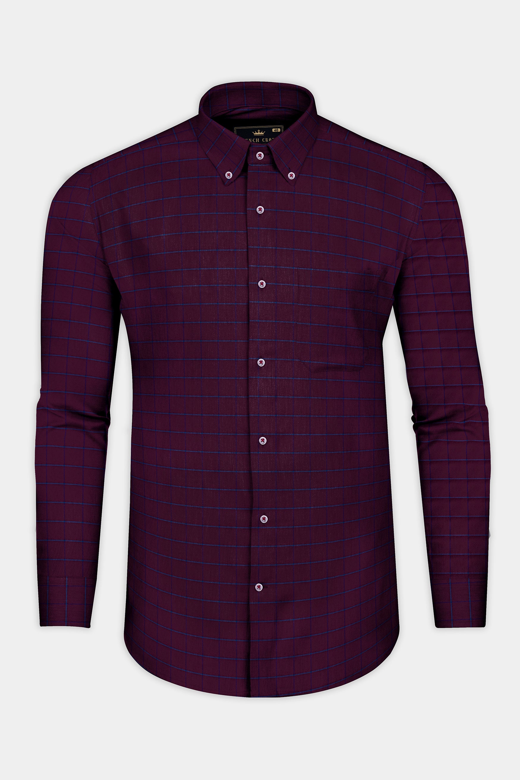 Wine Berry Checkered Premium Cotton Shirt 12359-BD-MN-38, 12359-BD-MN-H-38, 12359-BD-MN-39, 12359-BD-MN-H-39, 12359-BD-MN-40, 12359-BD-MN-H-40, 12359-BD-MN-42, 12359-BD-MN-H-42, 12359-BD-MN-44, 12359-BD-MN-H-44, 12359-BD-MN-46, 12359-BD-MN-H-46, 12359-BD-MN-48, 12359-BD-MN-H-48, 12359-BD-MN-50, 12359-BD-MN-H-50, 12359-BD-MN-52, 12359-BD-MN-H-52