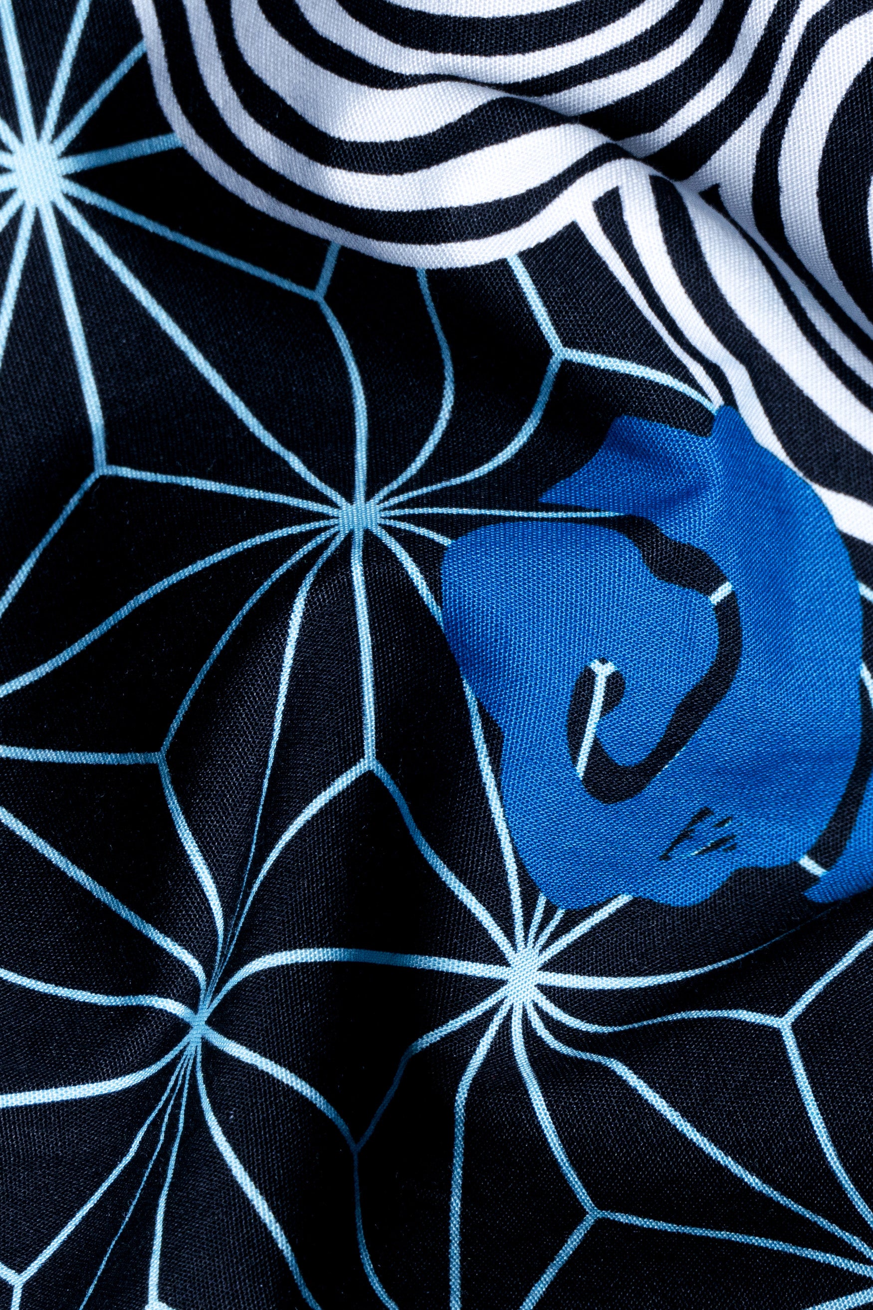 Jade Black And French Blue with Galactic Printed Premium Cotton Kurta Shirt 12360-KS-38, 12360-KS-H-38, 12360-KS-39, 12360-KS-H-39, 12360-KS-40, 12360-KS-H-40, 12360-KS-42, 12360-KS-H-42, 12360-KS-44, 12360-KS-H-44, 12360-KS-46, 12360-KS-H-46, 12360-KS-48, 12360-KS-H-48, 12360-KS-50, 12360-KS-H-50, 12360-KS-52, 12360-KS-H-52