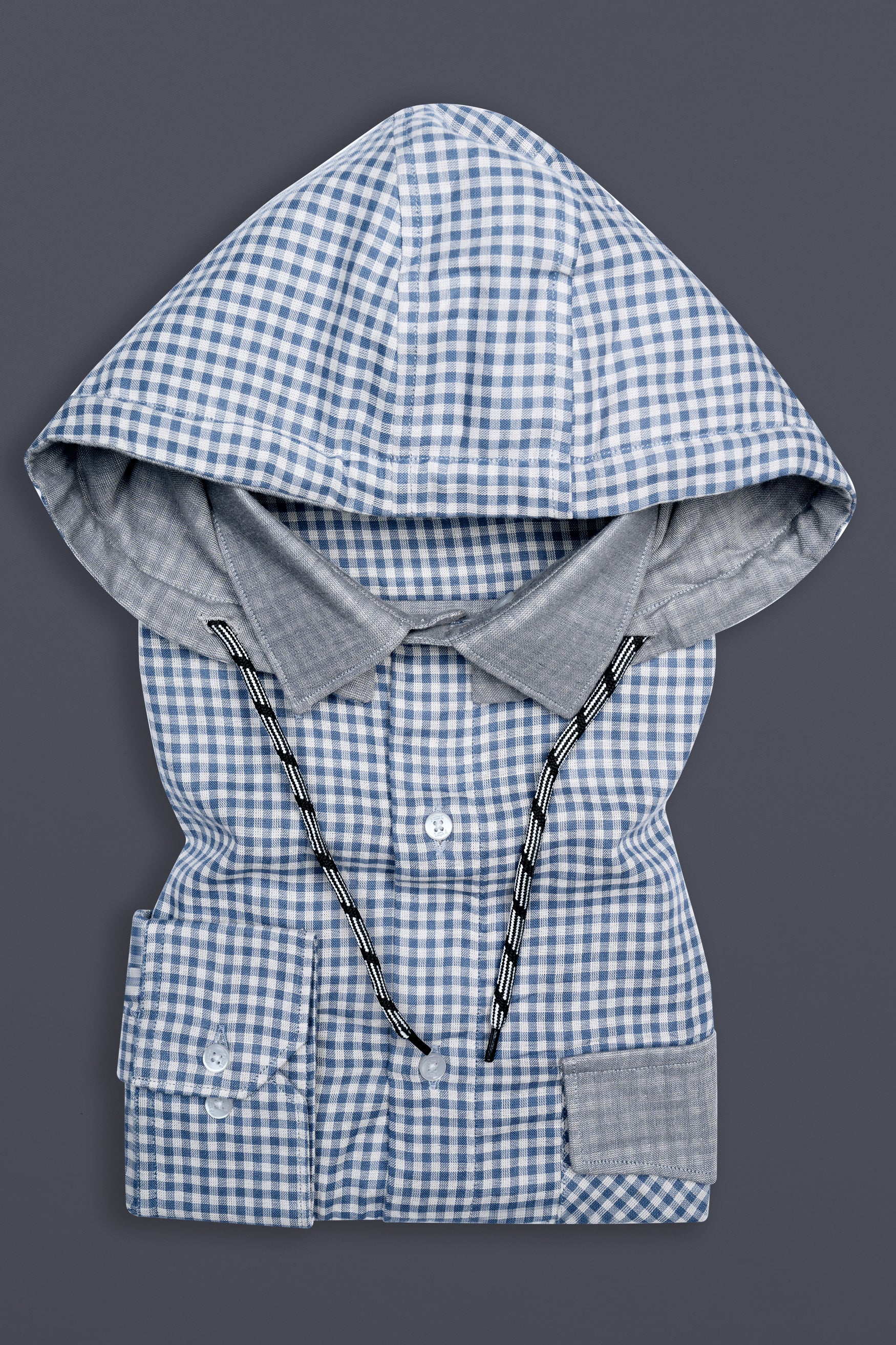 Kashmir Blue And Bright White Plaid Chambray Detachable Hoodie Jacket 12373-CHD-FP-P244-38, 12373-CHD-FP-P244-H-38, 12373-CHD-FP-P244-39, 12373-CHD-FP-P244-H-39, 12373-CHD-FP-P244-40, 12373-CHD-FP-P244-H-40, 12373-CHD-FP-P244-42, 12373-CHD-FP-P244-H-42, 12373-CHD-FP-P244-44, 12373-CHD-FP-P244-H-44, 12373-CHD-FP-P244-46, 12373-CHD-FP-P244-H-46, 12373-CHD-FP-P244-48, 12373-CHD-FP-P244-H-48, 12373-CHD-FP-P244-50, 12373-CHD-FP-P244-H-50, 12373-CHD-FP-P244-52, 12373-CHD-FP-P244-H-52