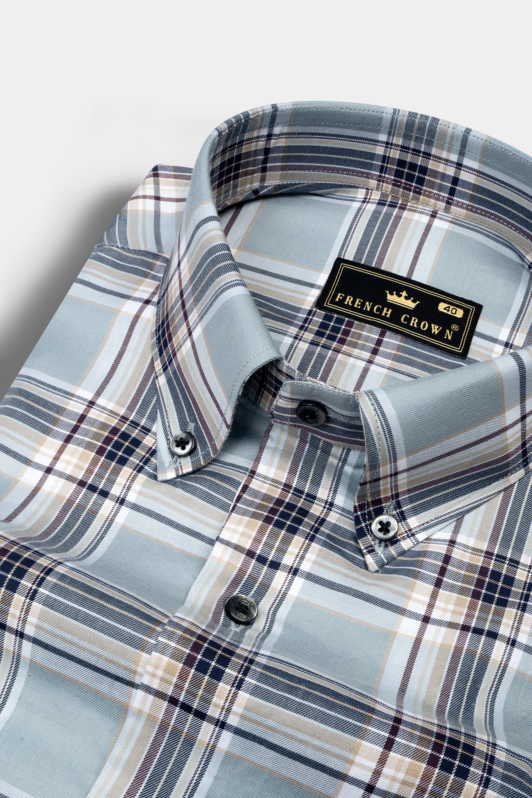 French Blue And Spring Cream Checked Twill Premium Cotton Shirt 12387-BD-BLK-38, 12387-BD-BLK-H-38, 12387-BD-BLK-39, 12387-BD-BLK-H-39, 12387-BD-BLK-40, 12387-BD-BLK-H-40, 12387-BD-BLK-42, 12387-BD-BLK-H-42, 12387-BD-BLK-44, 12387-BD-BLK-H-44, 12387-BD-BLK-46, 12387-BD-BLK-H-46, 12387-BD-BLK-48, 12387-BD-BLK-H-48, 12387-BD-BLK-50, 12387-BD-BLK-H-50, 12387-BD-BLK-52, 12387-BD-BLK-H-52