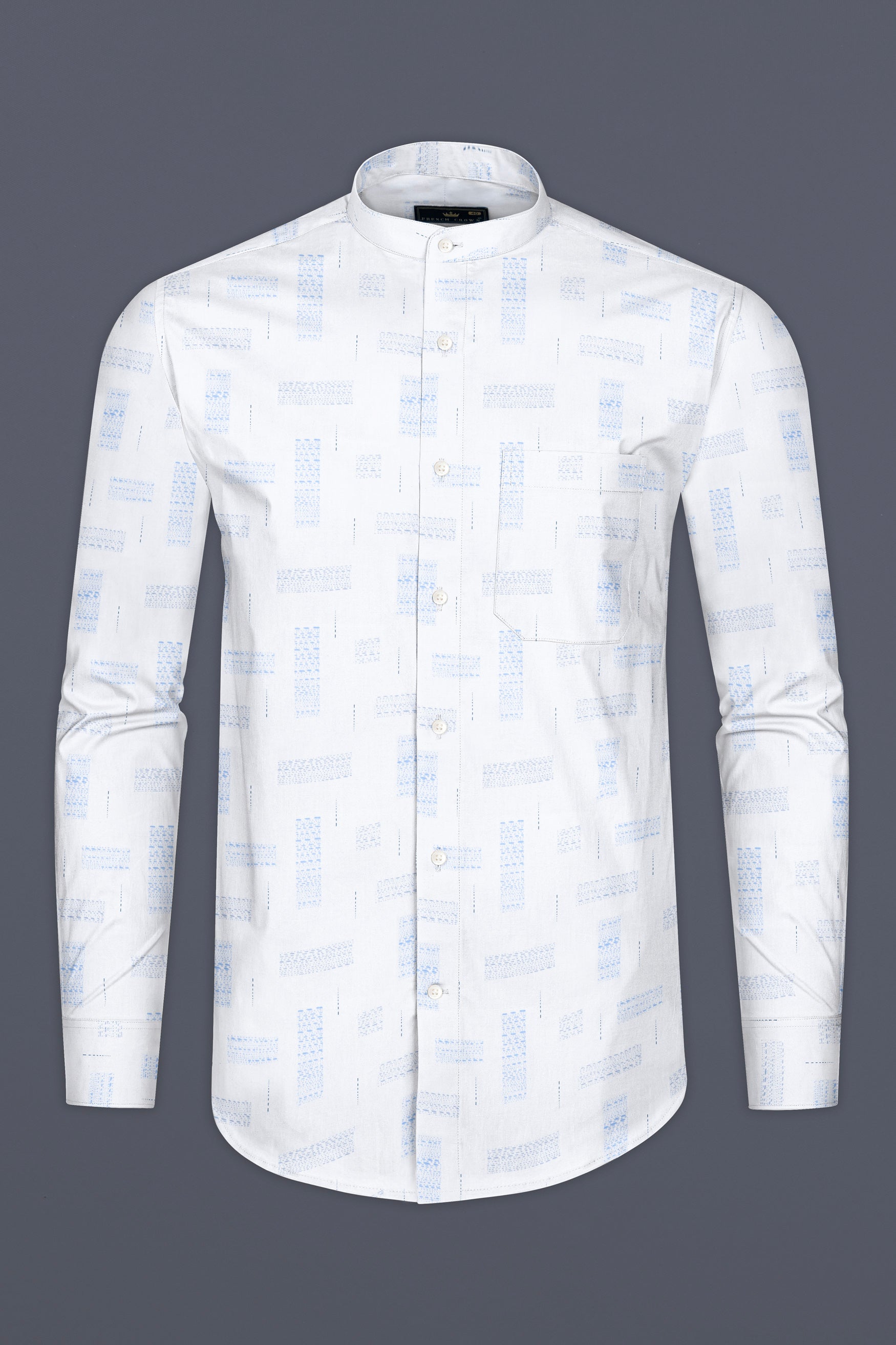 Bright White with Polo Blue Textured Subtle Sheen Super Soft Premium Cotton Shirt 12402-M-38, 12402-M-H-38, 12402-M-39, 12402-M-H-39, 12402-M-40, 12402-M-H-40, 12402-M-42, 12402-M-H-42, 12402-M-44, 12402-M-H-44, 12402-M-46, 12402-M-H-46, 12402-M-48, 12402-M-H-48, 12402-M-50, 12402-M-H-50, 12402-M-52, 12402-M-H-52