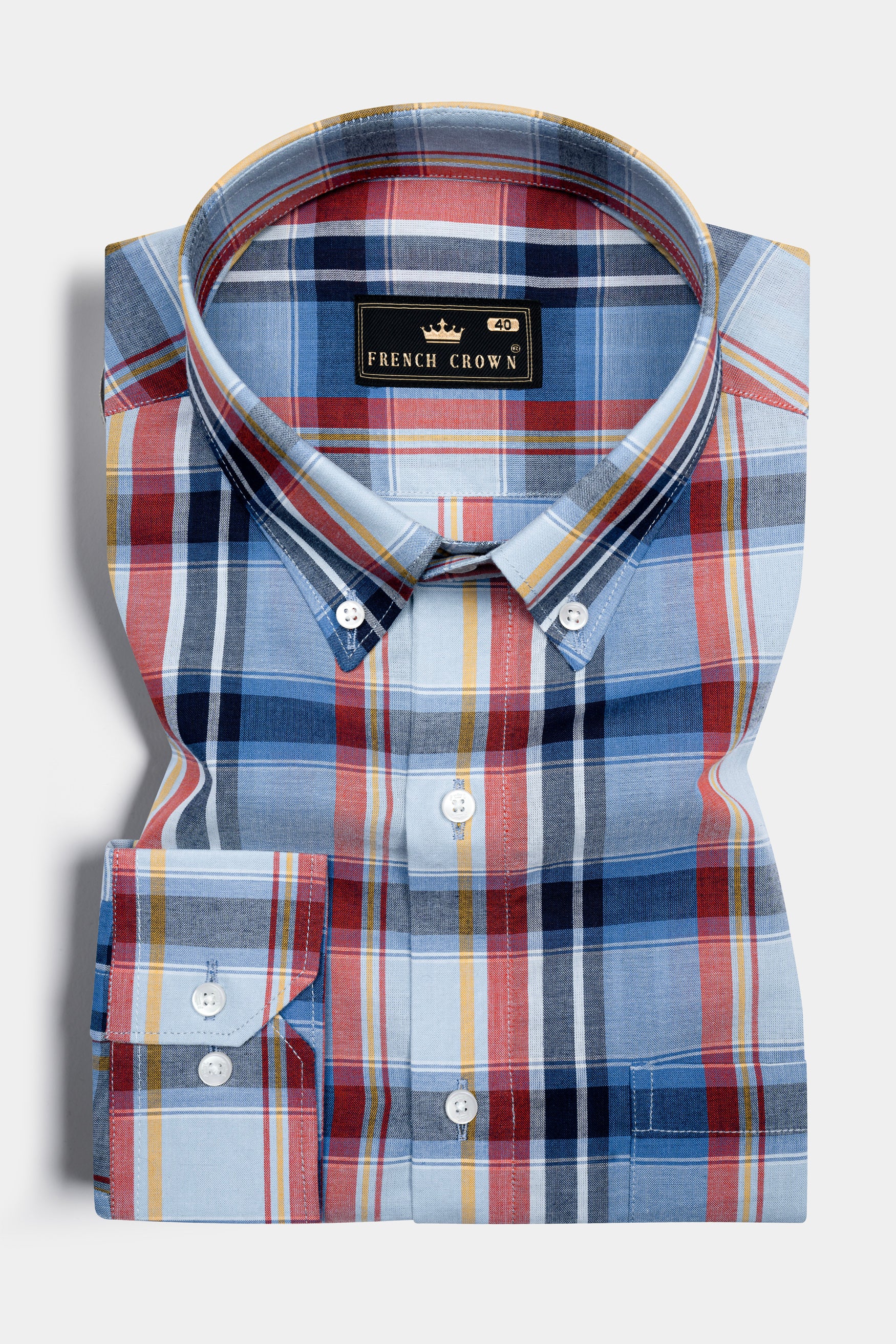 Heather Gray with Poppy Red and Rock Blue Plaid Super Soft Poplin shirt 12406-BD-38, 12406-BD-H-38, 12406-BD-39, 12406-BD-H-39, 12406-BD-40, 12406-BD-H-40, 12406-BD-42, 12406-BD-H-42, 12406-BD-44, 12406-BD-H-44, 12406-BD-46, 12406-BD-H-46, 12406-BD-48, 12406-BD-H-48, 12406-BD-50, 12406-BD-H-50, 12406-BD-52, 12406-BD-H-52