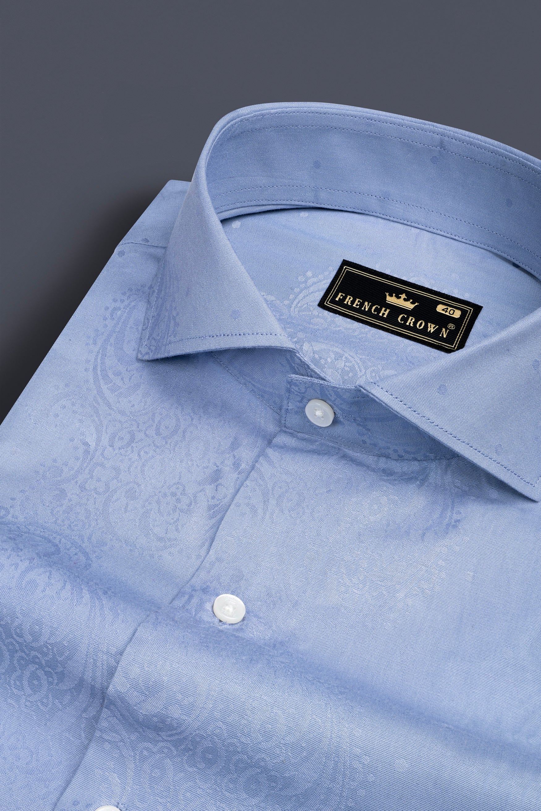 Polo Blue paisley Printed jacquard Premium Giza Cotton Shirt 12407-CA-38, 12407-CA-H-38, 12407-CA-39, 12407-CA-H-39, 12407-CA-40, 12407-CA-H-40, 12407-CA-42, 12407-CA-H-42, 12407-CA-44, 12407-CA-H-44, 12407-CA-46, 12407-CA-H-46, 12407-CA-48, 12407-CA-H-48, 12407-CA-50, 12407-CA-H-50, 12407-CA-52, 12407-CA-H-52