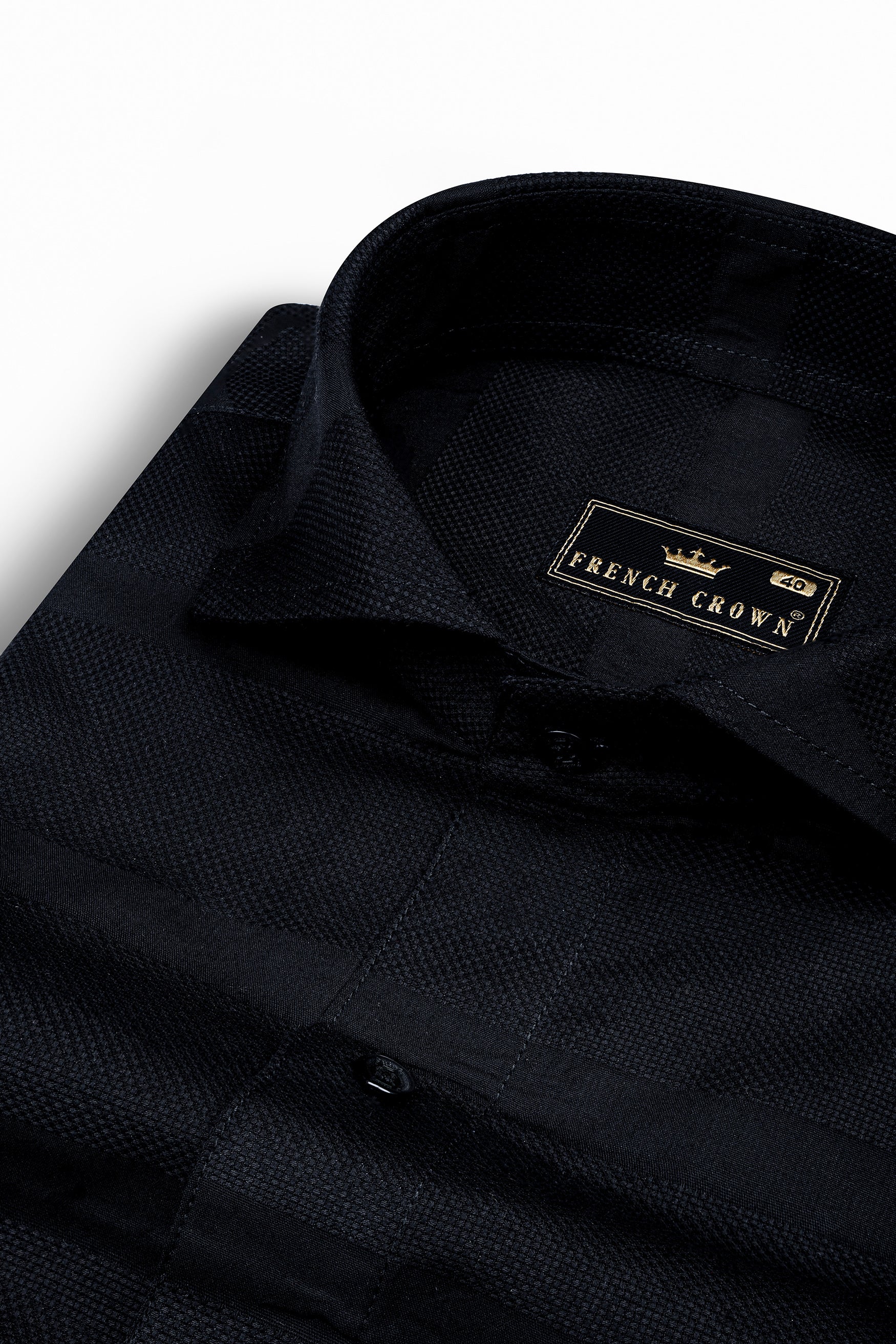 Jade Black Dobby Textured Premium Giza Cotton Shirt 12429-CA-BLK-38, 12429-CA-BLK-H-38, 12429-CA-BLK-39, 12429-CA-BLK-H-39, 12429-CA-BLK-40, 12429-CA-BLK-H-40, 12429-CA-BLK-42, 12429-CA-BLK-H-42, 12429-CA-BLK-44, 12429-CA-BLK-H-44, 12429-CA-BLK-46, 12429-CA-BLK-H-46, 12429-CA-BLK-48, 12429-CA-BLK-H-48, 12429-CA-BLK-50, 12429-CA-BLK-H-50, 12429-CA-BLK-52, 12429-CA-BLK-H-52
