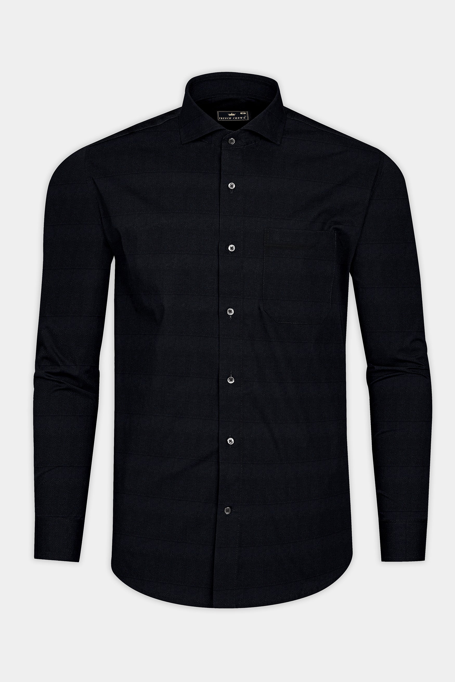 Jade Black Dobby Textured Premium Giza Cotton Shirt 12429-CA-BLK-38, 12429-CA-BLK-H-38, 12429-CA-BLK-39, 12429-CA-BLK-H-39, 12429-CA-BLK-40, 12429-CA-BLK-H-40, 12429-CA-BLK-42, 12429-CA-BLK-H-42, 12429-CA-BLK-44, 12429-CA-BLK-H-44, 12429-CA-BLK-46, 12429-CA-BLK-H-46, 12429-CA-BLK-48, 12429-CA-BLK-H-48, 12429-CA-BLK-50, 12429-CA-BLK-H-50, 12429-CA-BLK-52, 12429-CA-BLK-H-52