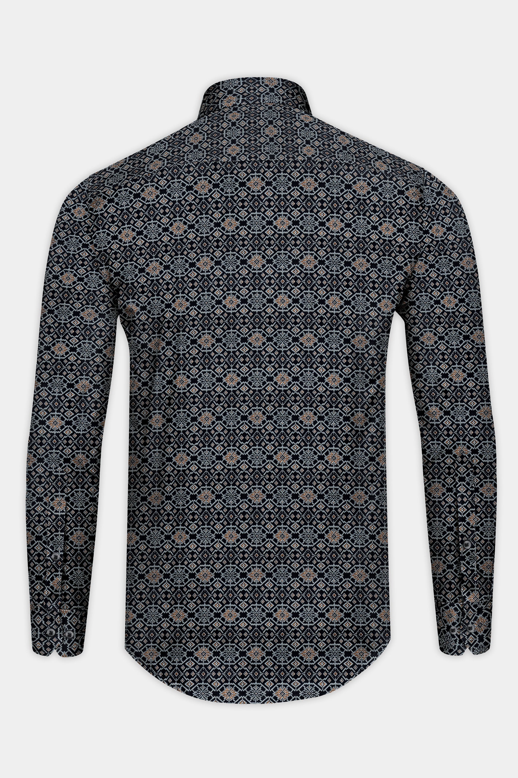 Woodsmoke Black Aztec Art Patterned Super Soft Premium Cotton Shirt 12465-BLK-38, 12465-BLK-H-38, 12465-BLK-39, 12465-BLK-H-39, 12465-BLK-40, 12465-BLK-H-40, 12465-BLK-42, 12465-BLK-H-42, 12465-BLK-44, 12465-BLK-H-44, 12465-BLK-46, 12465-BLK-H-46, 12465-BLK-48, 12465-BLK-H-48, 12465-BLK-50, 12465-BLK-H-50, 12465-BLK-52, 12465-BLK-H-52
