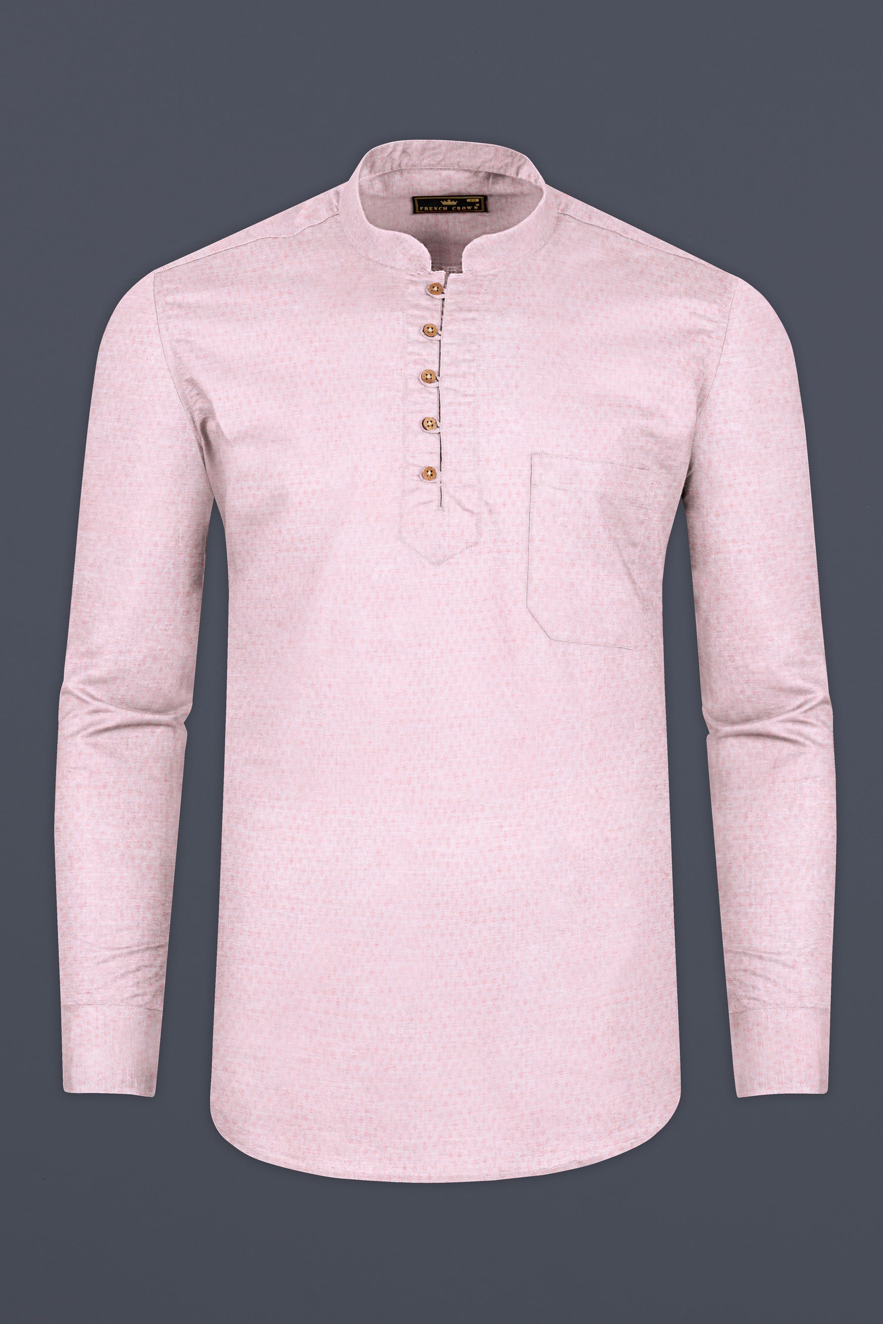 Flare Pink Dobby Textured Premium Giza Cotton Kurta Shirt 12469-KS-38, 12469-KS-H-38, 12469-KS-39, 12469-KS-H-39, 12469-KS-40, 12469-KS-H-40, 12469-KS-42, 12469-KS-H-42, 12469-KS-44, 12469-KS-H-44, 12469-KS-46, 12469-KS-H-46, 12469-KS-48, 12469-KS-H-48, 12469-KS-50, 12469-KS-H-50, 12469-KS-52, 12469-KS-H-52