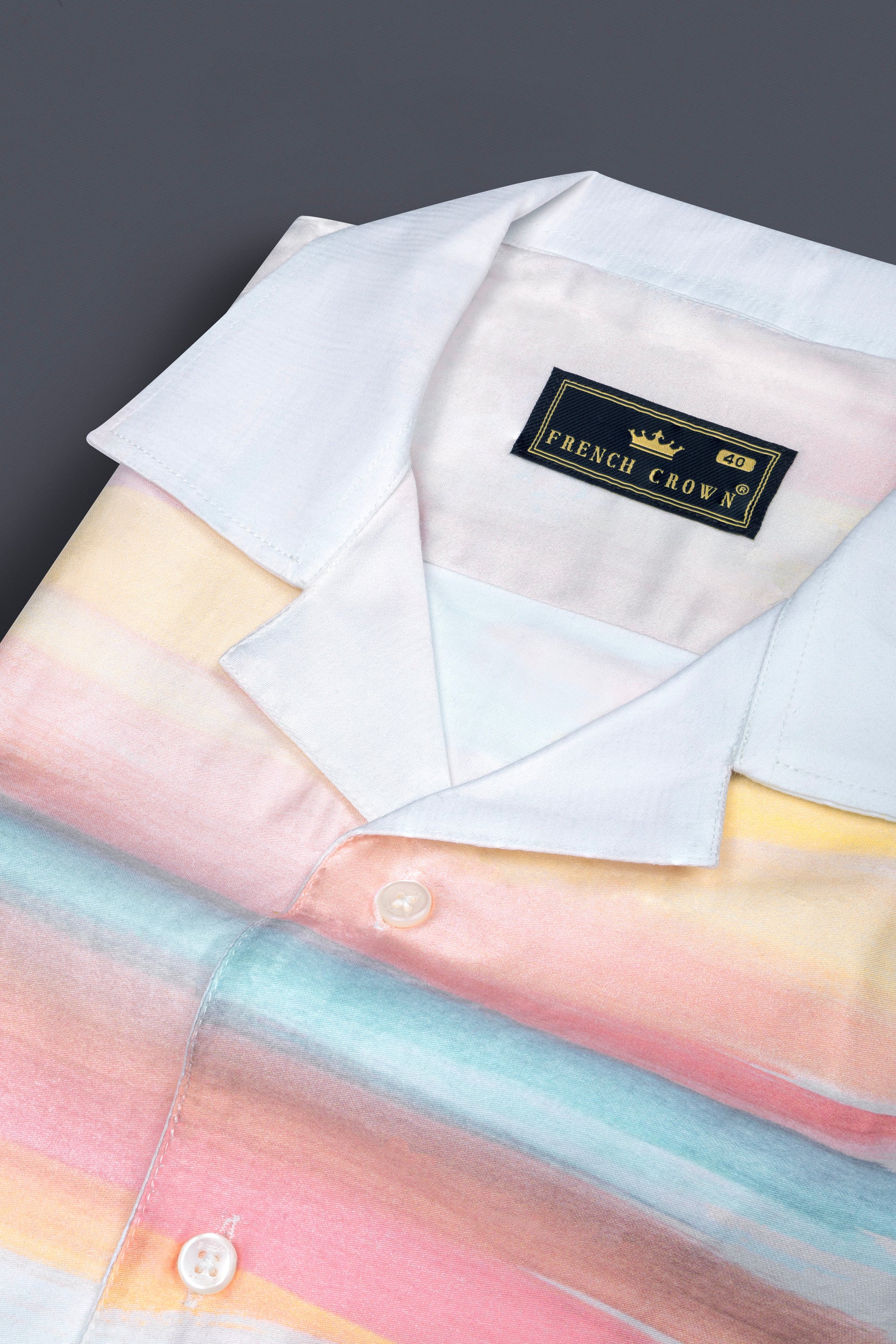 Bright White Digital Printed Super Soft Premium Cotton Shirt 12470-CC-SS-39, 12470-CC-SS-40, 12470-CC-SS-42, 12470-CC-SS-44, 12470-CC-SS-46, 12470-CC-SS-48, 12470-CC-SS-50,  12470-CC-SS-52