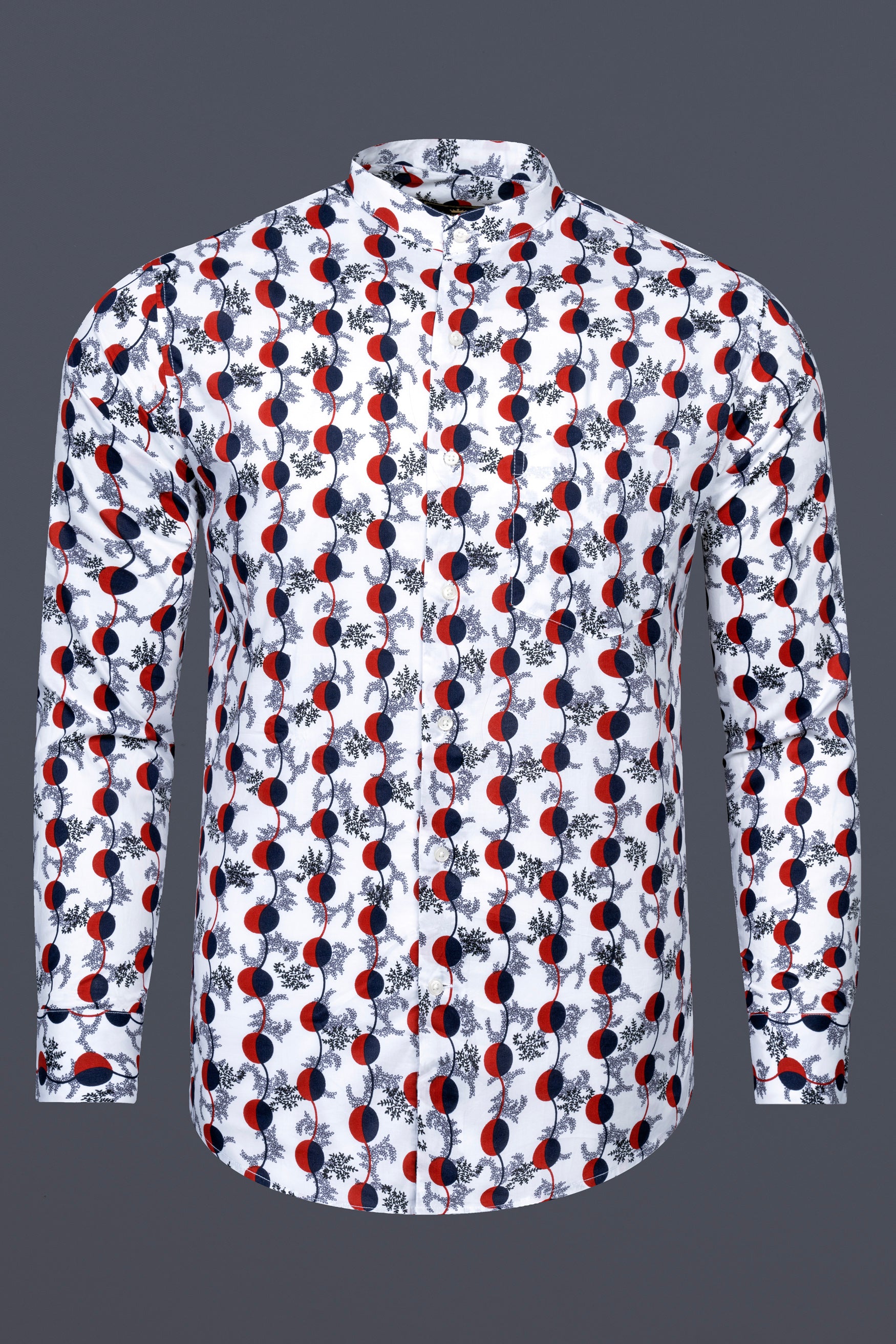 Bright White with Carmine Red and Midnight Blue Printed Poplin Giza Cotton Shirt 12478-M-38, 12478-M-H-38, 12478-M-39, 12478-M-H-39, 12478-M-40, 12478-M-H-40, 12478-M-42, 12478-M-H-42, 12478-M-44, 12478-M-H-44, 12478-M-46, 12478-M-H-46, 12478-M-48, 12478-M-H-48, 12478-M-50, 12478-M-H-50, 12478-M-52, 12478-M-H-52