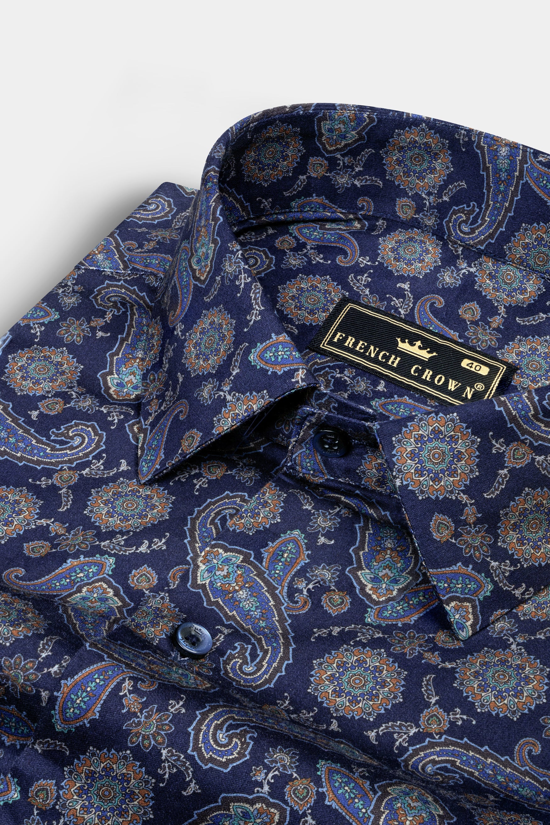 Ebony Blue Paisley Printed Super Soft Premium Cotton Shirt 12508-BLE-38, 12508-BLE-H-38, 12508-BLE-39, 12508-BLE-H-39, 12508-BLE-40, 12508-BLE-H-40, 12508-BLE-42, 12508-BLE-H-42, 12508-BLE-44, 12508-BLE-H-44, 12508-BLE-46, 12508-BLE-H-46, 12508-BLE-48, 12508-BLE-H-48, 12508-BLE-50, 12508-BLE-H-50, 12508-BLE-52, 12508-BLE-H-52