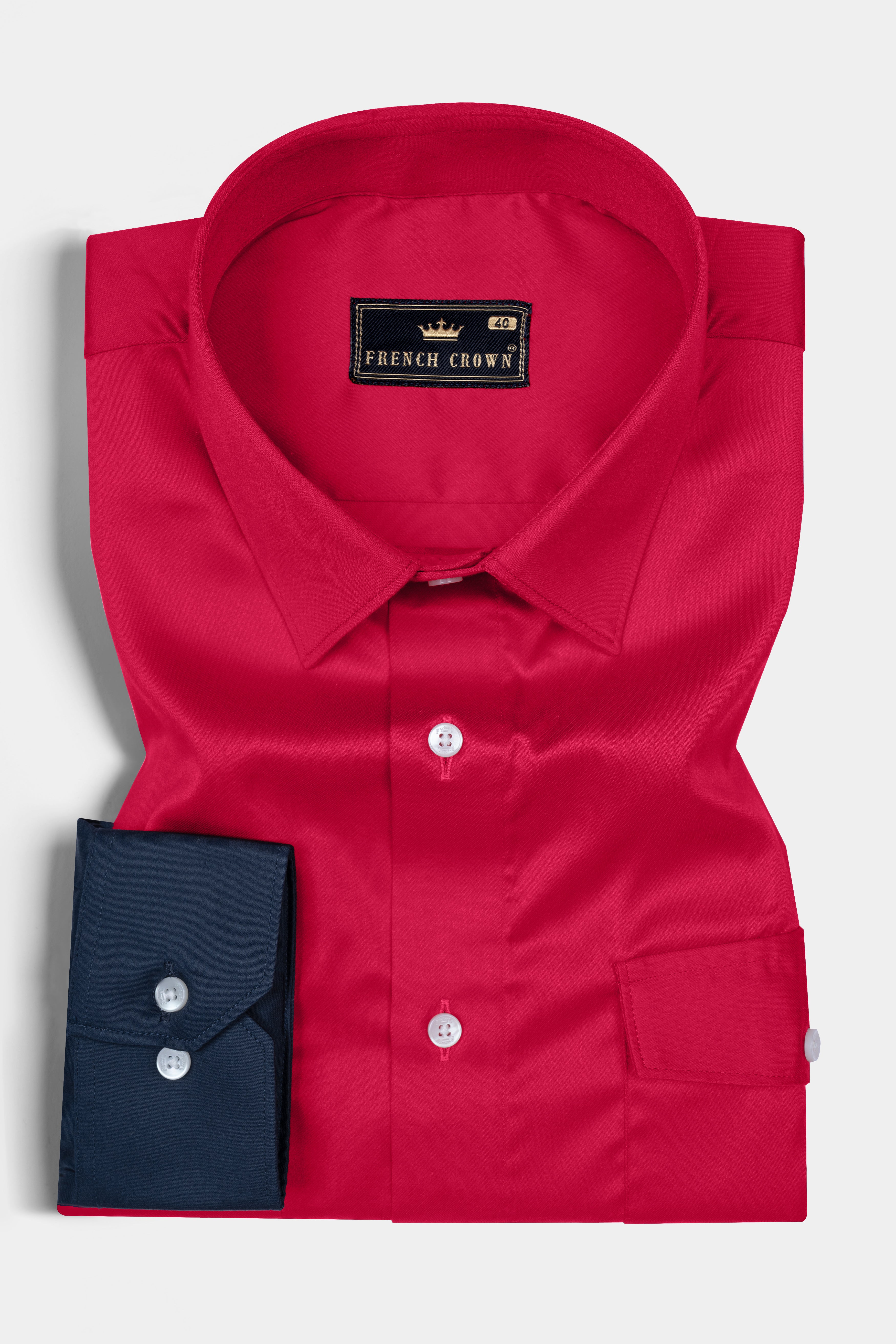 Shiraz Red with Catalina Blue and Ebony Blue Super Soft Premium Cotton Designer Shirt 12519-P484-38,  12519-P484-H-38,  12519-P484-39,  12519-P484-H-39,  12519-P484-40,  12519-P484-H-40,  12519-P484-42,  12519-P484-H-42,  12519-P484-44,  12519-P484-H-44,  12519-P484-46,  12519-P484-H-46,  12519-P484-48,  12519-P484-H-48,  12519-P484-50,  12519-P484-H-50,  12519-P484-52,  12519-P484-H-52