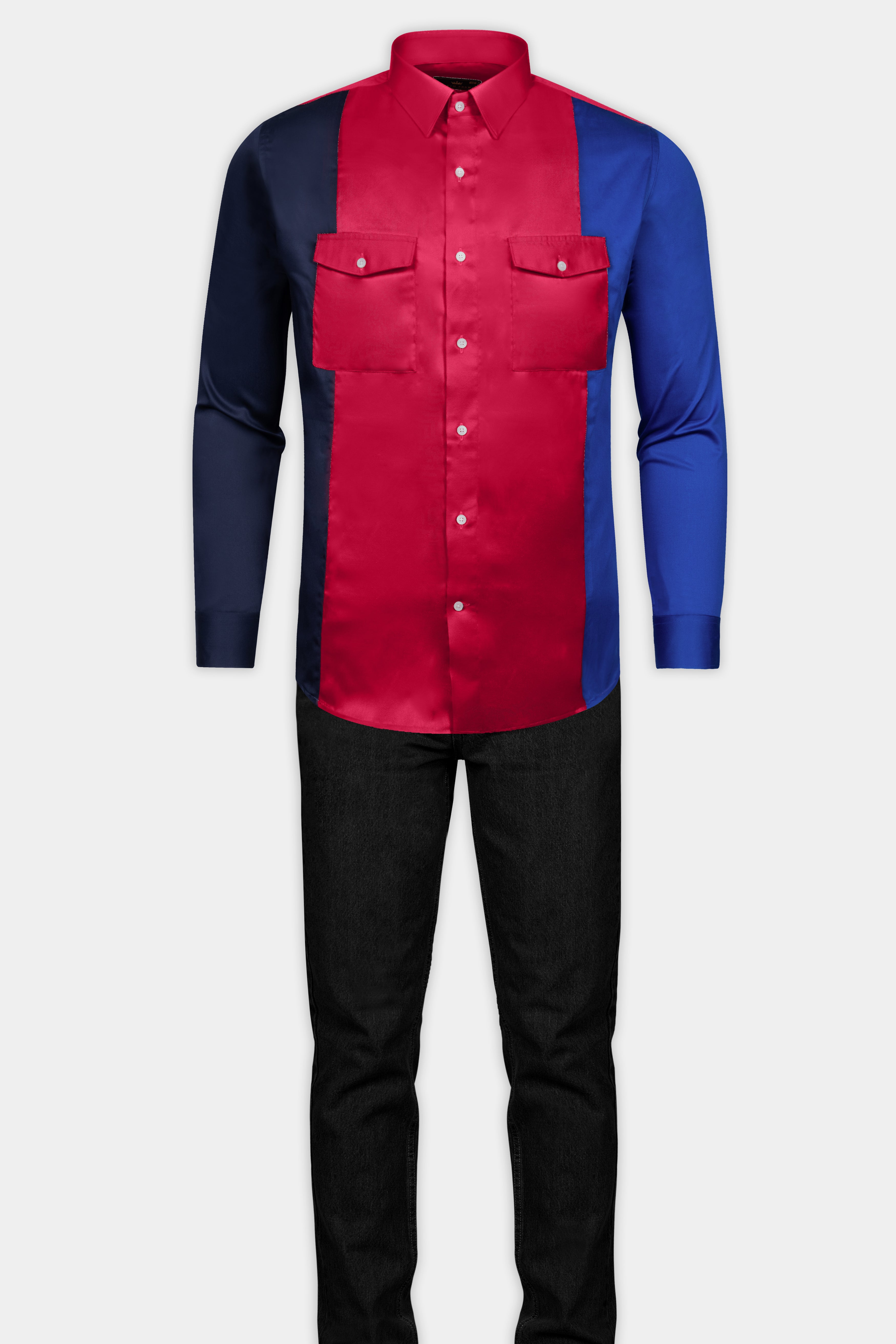 Shiraz Red with Catalina Blue and Ebony Blue Super Soft Premium Cotton Designer Shirt 12519-P484-38,  12519-P484-H-38,  12519-P484-39,  12519-P484-H-39,  12519-P484-40,  12519-P484-H-40,  12519-P484-42,  12519-P484-H-42,  12519-P484-44,  12519-P484-H-44,  12519-P484-46,  12519-P484-H-46,  12519-P484-48,  12519-P484-H-48,  12519-P484-50,  12519-P484-H-50,  12519-P484-52,  12519-P484-H-52