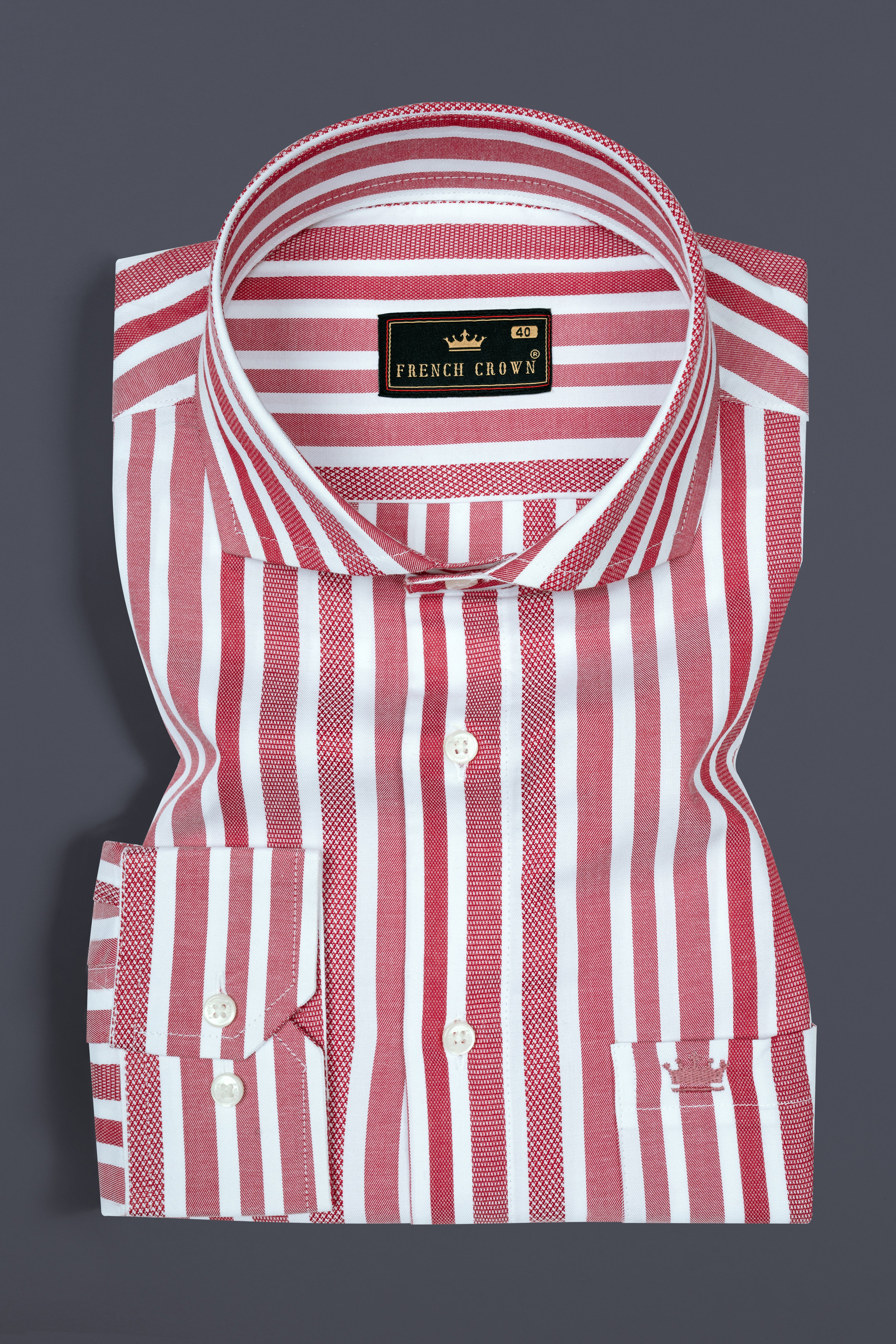 Raspberry Pink with White Striped Dobby Textured Giza Cotton Shirt 12531-CA-38, 12531-CA-H-38, 12531-CA-39, 12531-CA-H-39, 12531-CA-40, 12531-CA-H-40, 12531-CA-42, 12531-CA-H-42, 12531-CA-44, 12531-CA-H-44, 12531-CA-46, 12531-CA-H-46, 12531-CA-48, 12531-CA-H-48, 12531-CA-50, 12531-CA-H-50, 12531-CA-52, 12531-CA-H-52