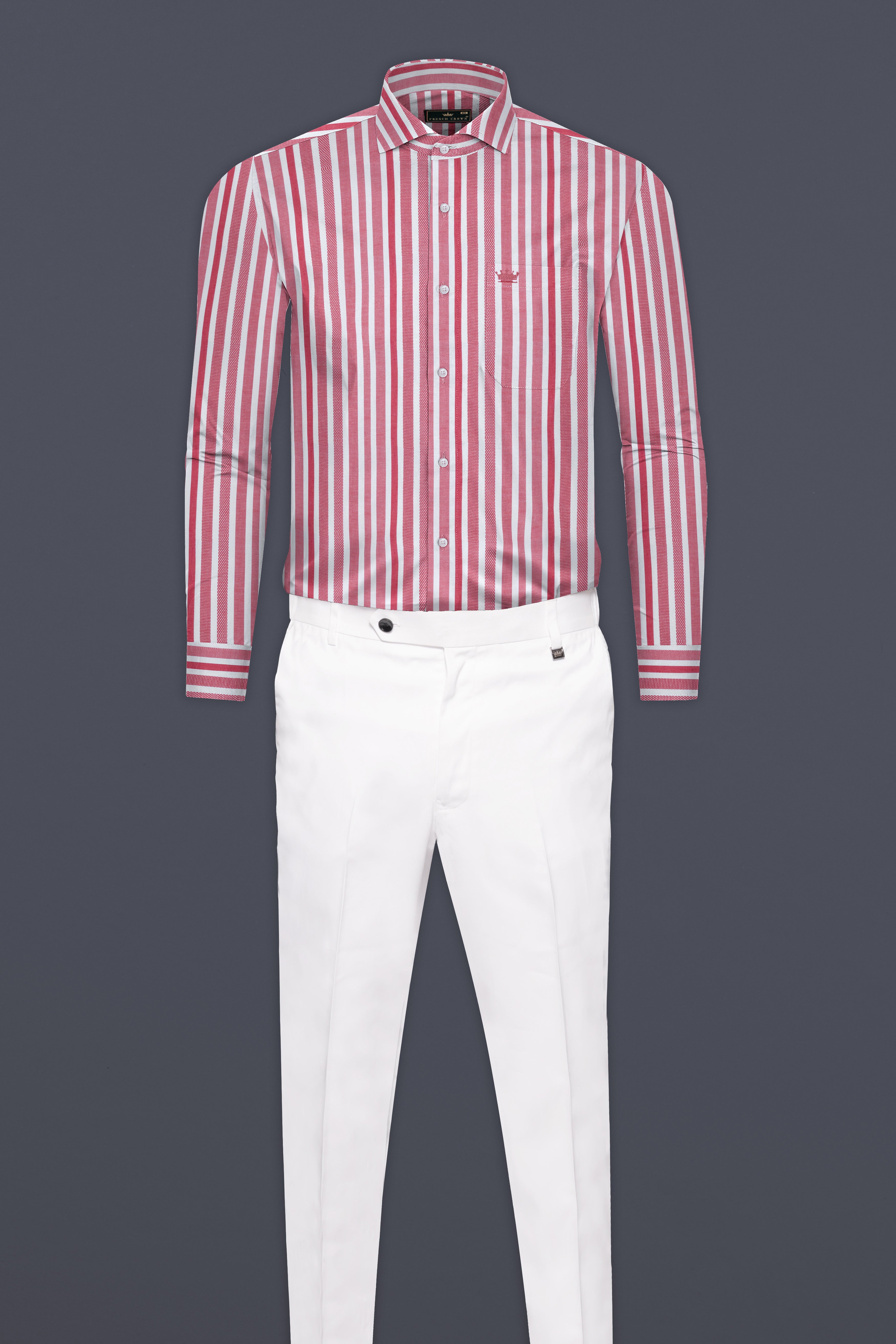 Raspberry Pink with White Striped Dobby Textured Giza Cotton Shirt 12531-CA-38, 12531-CA-H-38, 12531-CA-39, 12531-CA-H-39, 12531-CA-40, 12531-CA-H-40, 12531-CA-42, 12531-CA-H-42, 12531-CA-44, 12531-CA-H-44, 12531-CA-46, 12531-CA-H-46, 12531-CA-48, 12531-CA-H-48, 12531-CA-50, 12531-CA-H-50, 12531-CA-52, 12531-CA-H-52